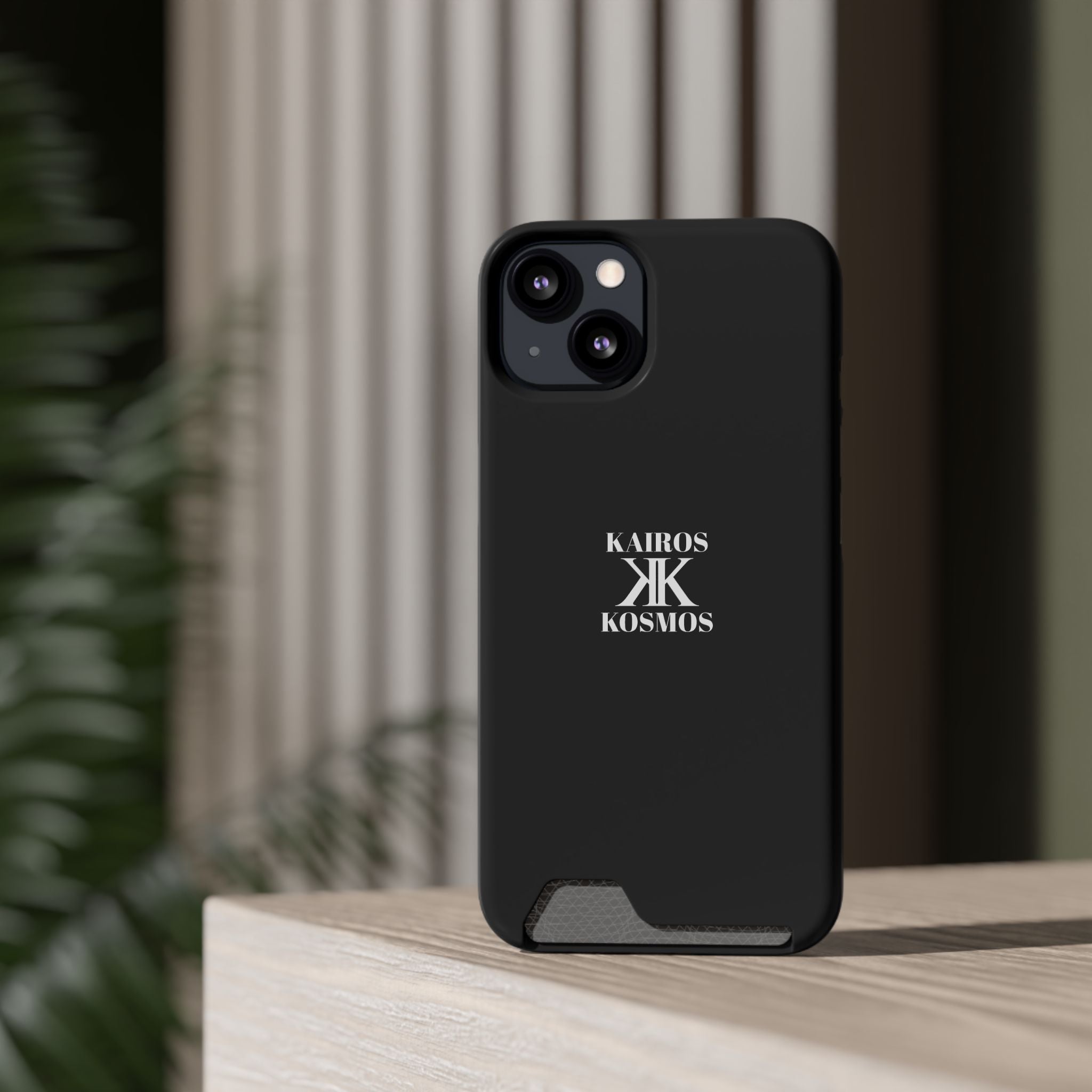 Kairos Kosmos BLACK Cardholder Phone Case — Slim Protective Wallet Case