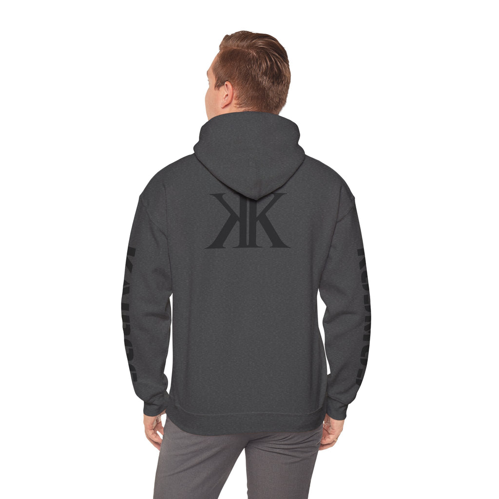 KAIROS KOSMOS Logo Hoodie — Minimalist Black Emblem Pullover