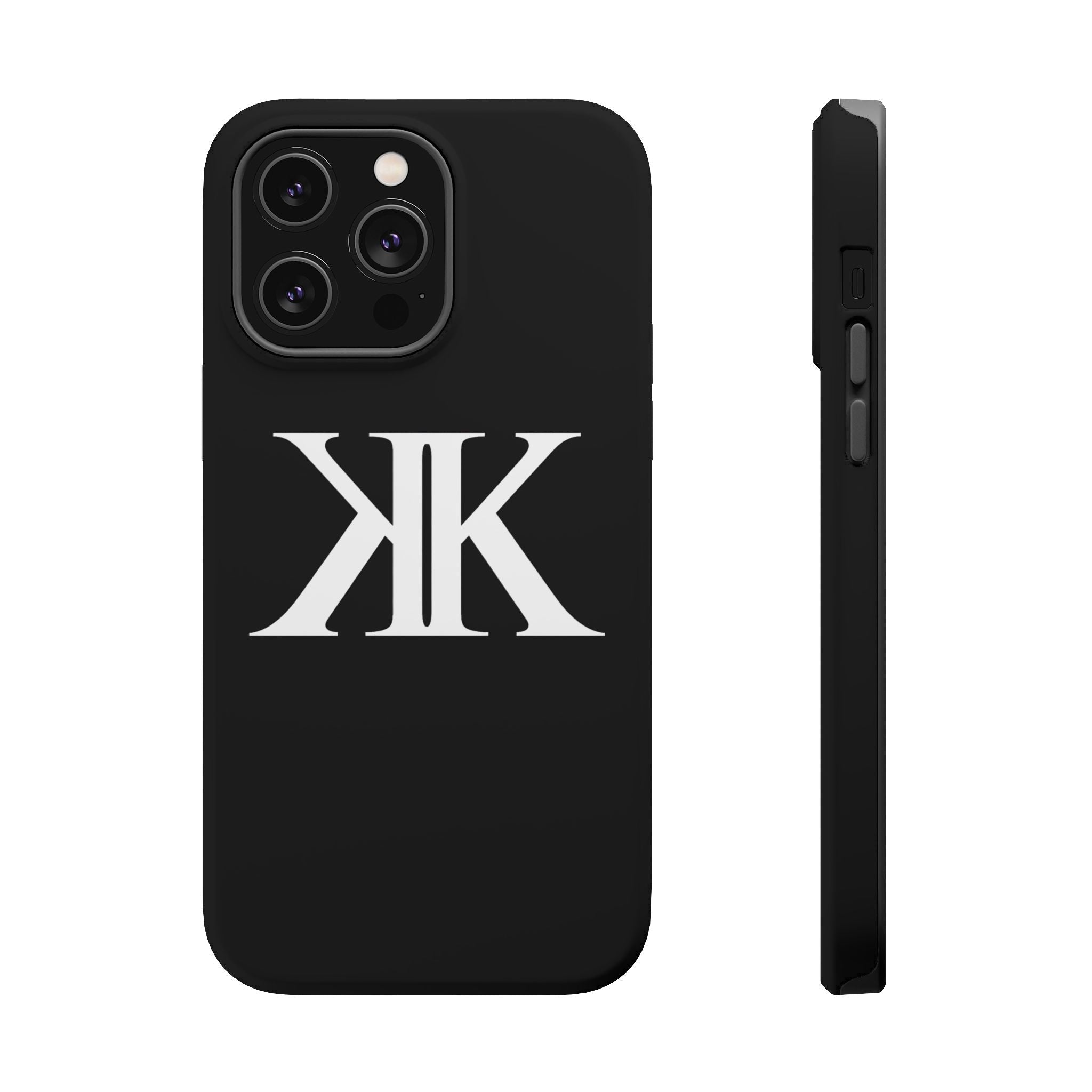 Magnetic Impact-Resistant BLACK Case with Bold KK Monogram