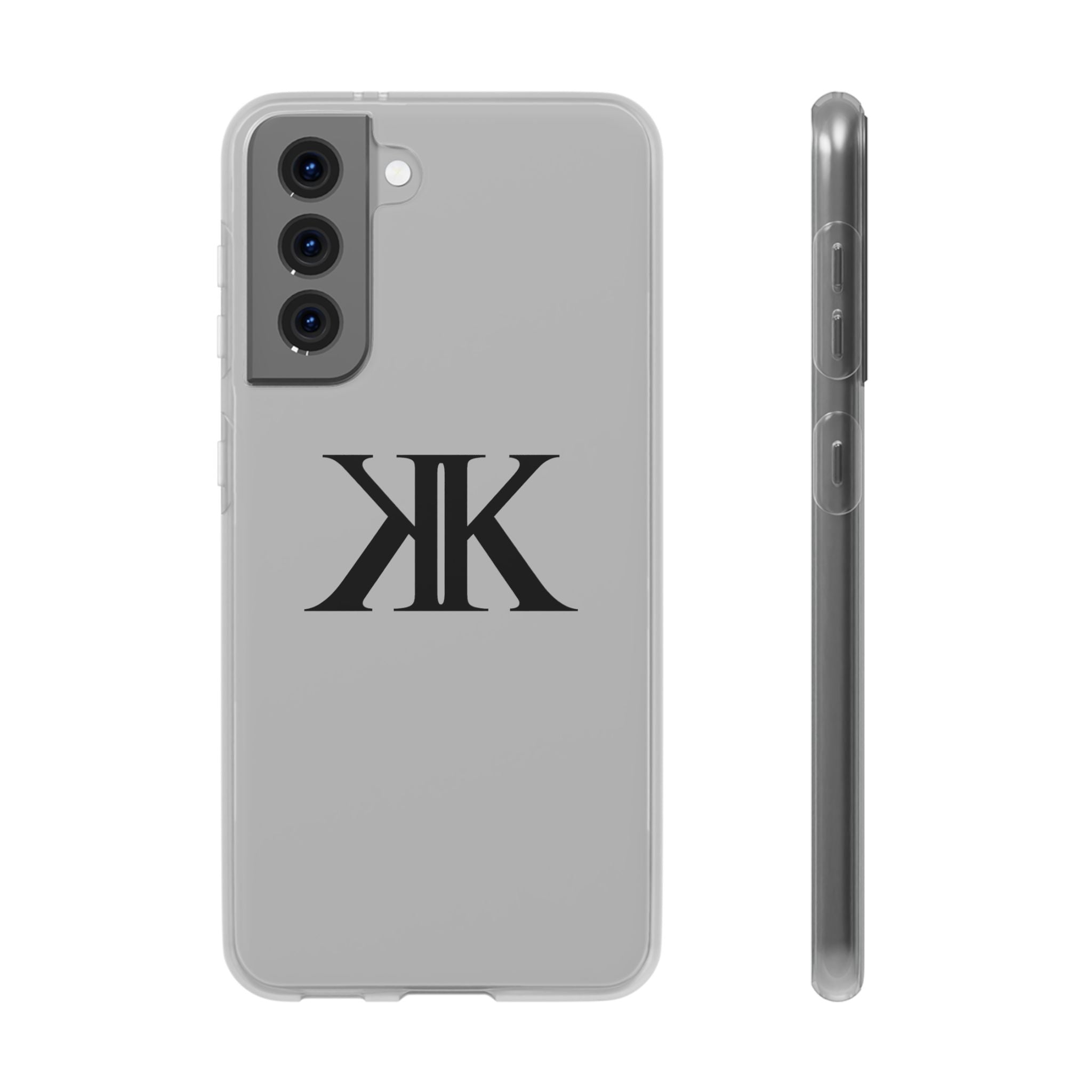 Monogram KK Phone Case — Minimalist Black Logo Flexi Case
