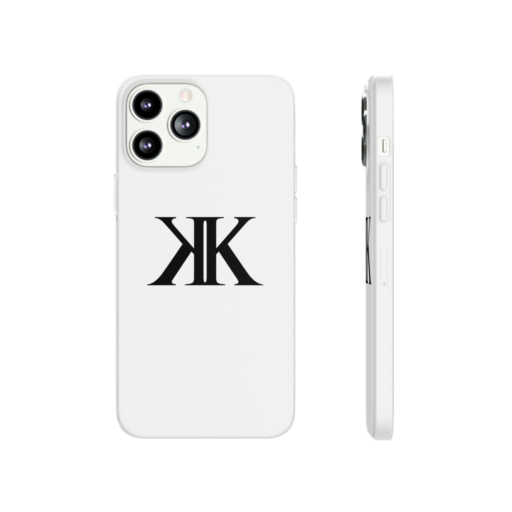 Monogram KK Phone Case — Minimalist Black Logo Flexi Case