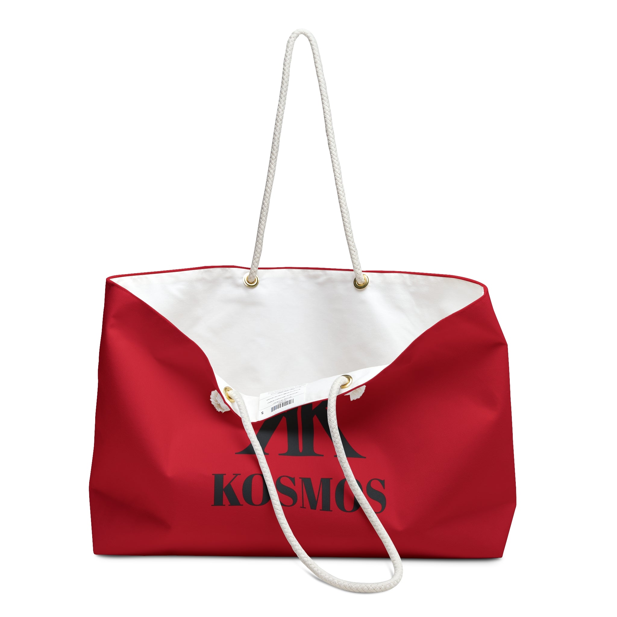 Kairos Kosmos RED Weekender Bag — Oversized Travel Tote with Rope Handles
