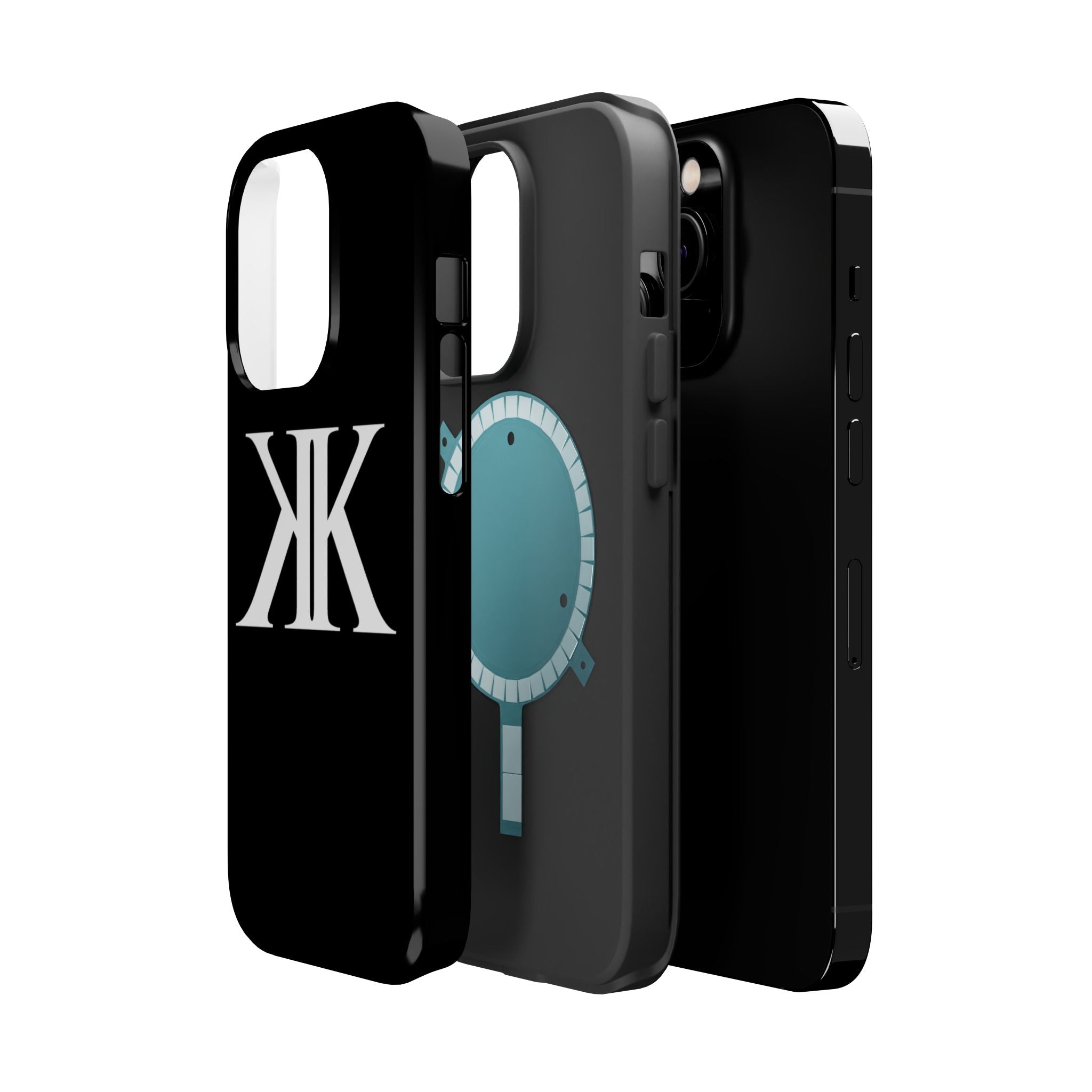 Magnetic Impact-Resistant BLACK Case with Bold KK Monogram