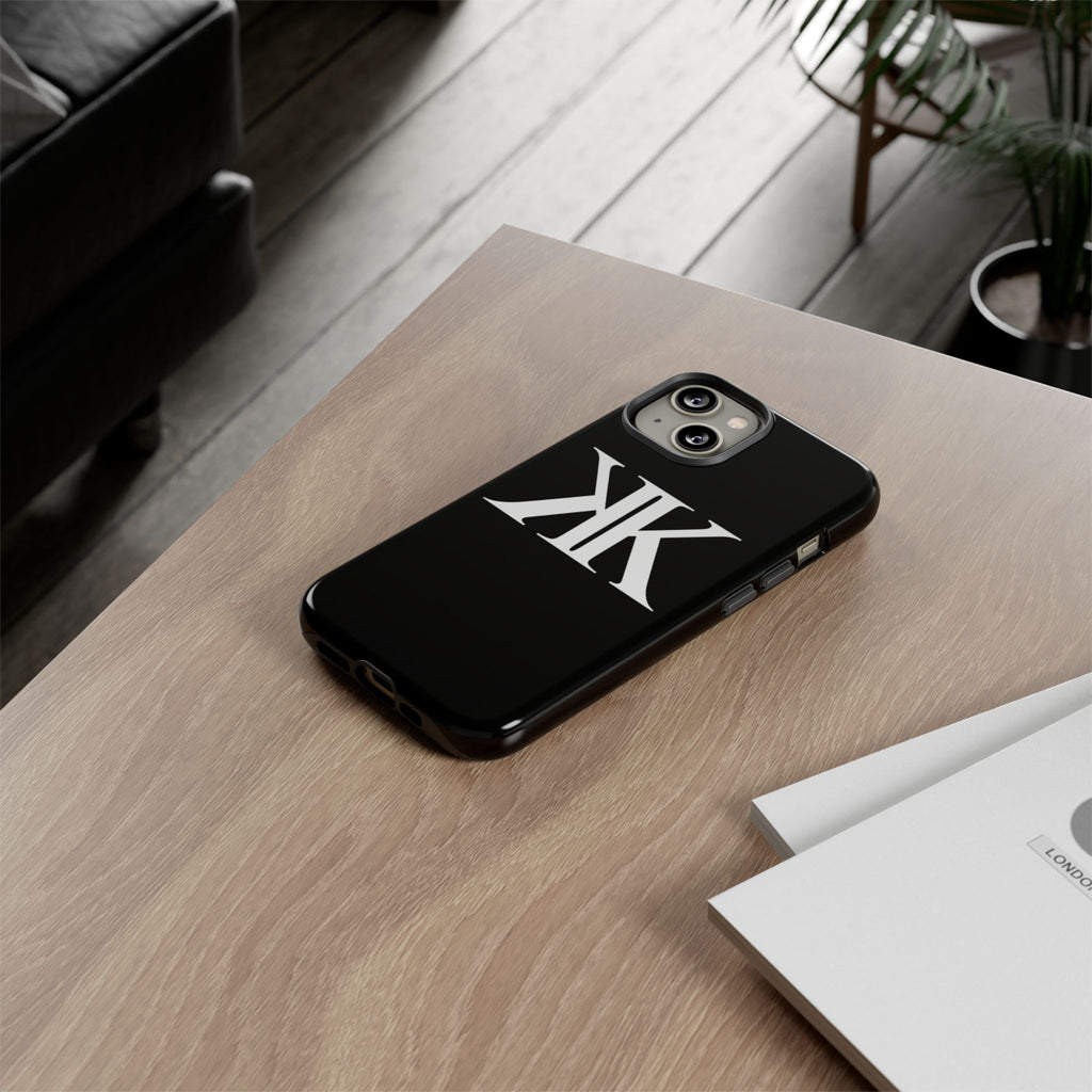 Monogram KK Phone Case BLACK — Tough Protective iPhone Cover