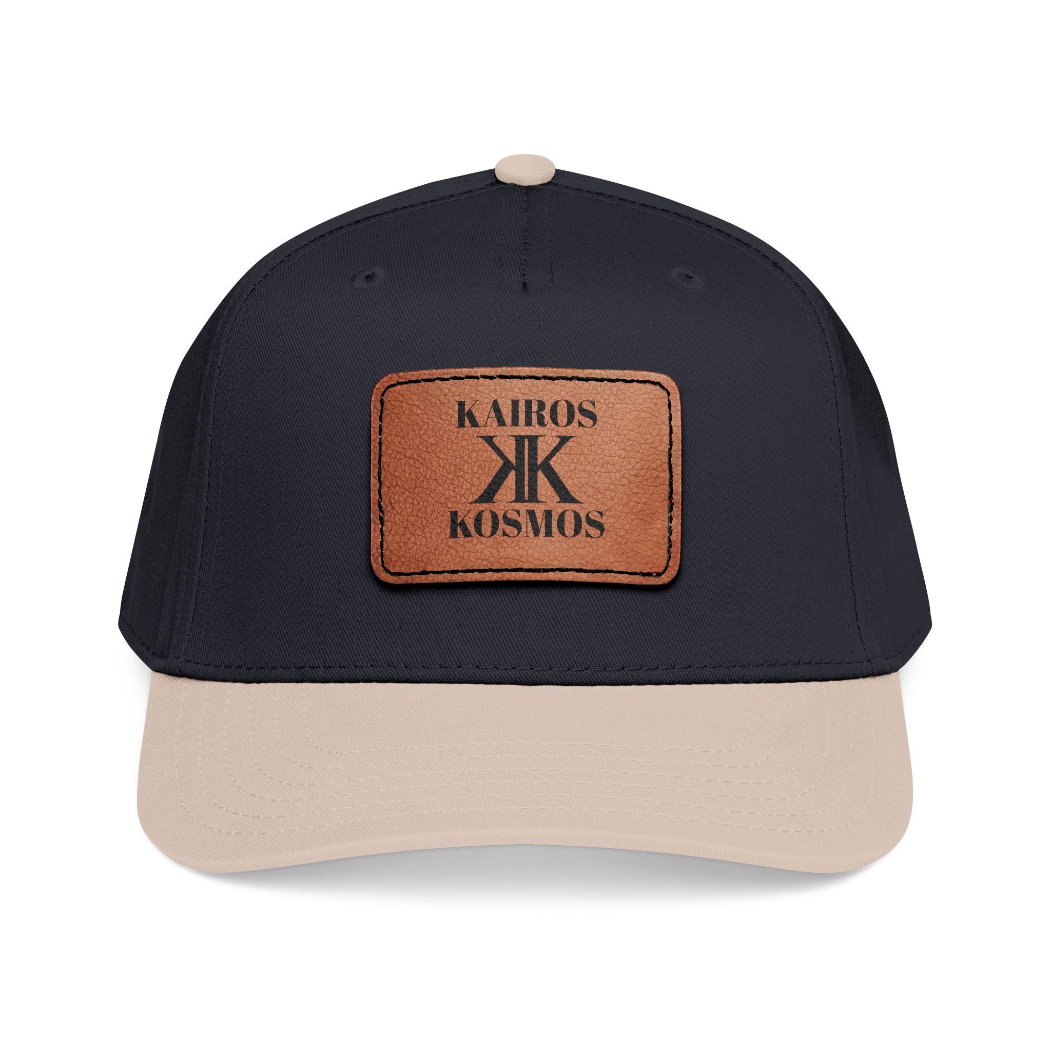 Leather Patch Baseball Cap — Kiros Kosmos Logo