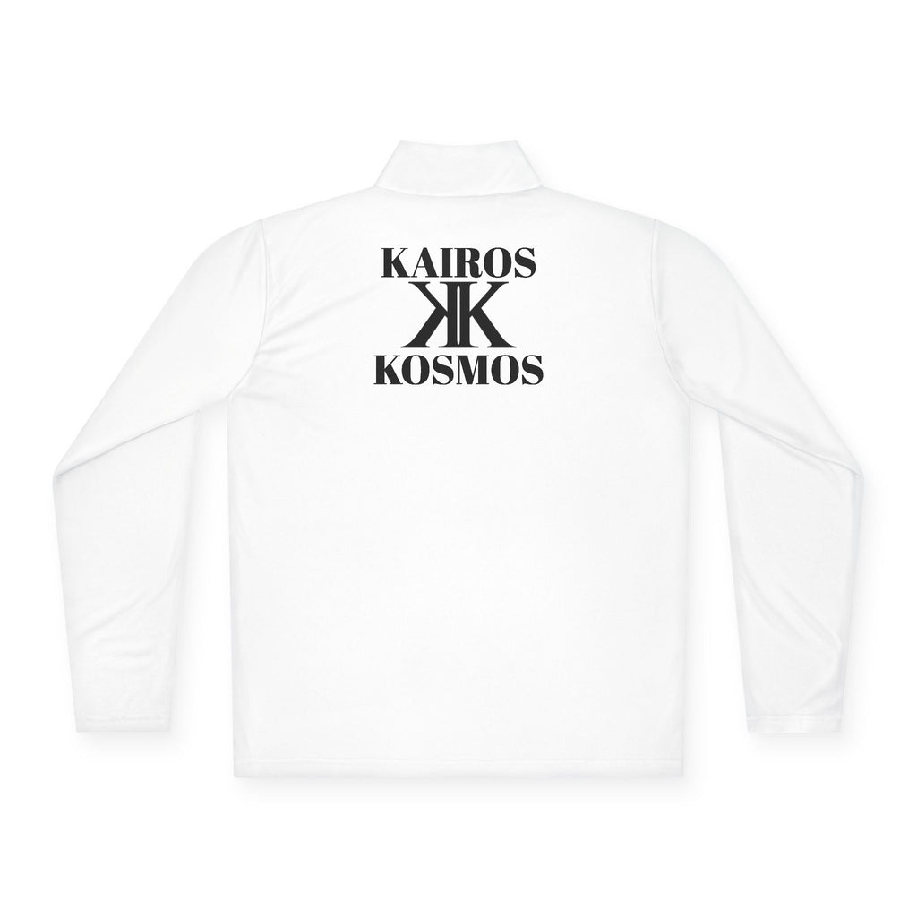 Quarter-Zip Pullover — Minimal Black KK Logo Athletic Pullover
