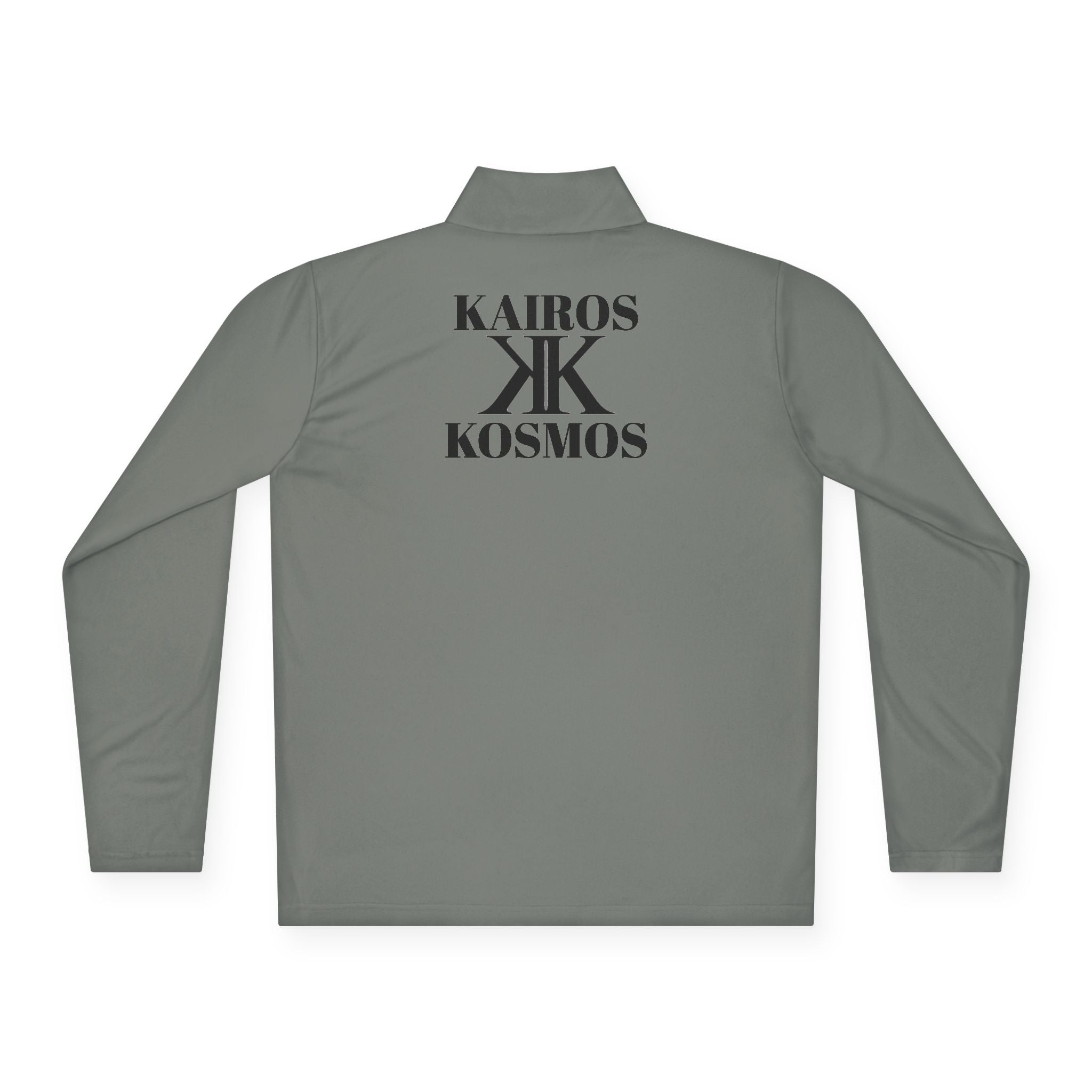 Quarter-Zip Pullover — Minimal Black KK Logo Athletic Pullover