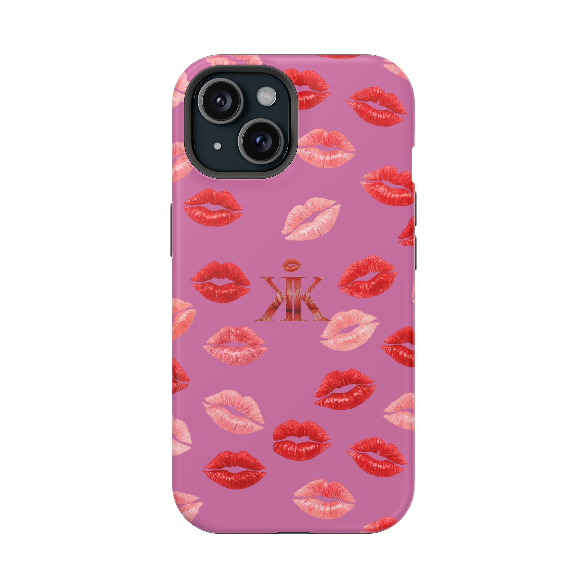 Psyche Collection Light Pink - Kiss Pattern Magnetic Impact Phone Case
