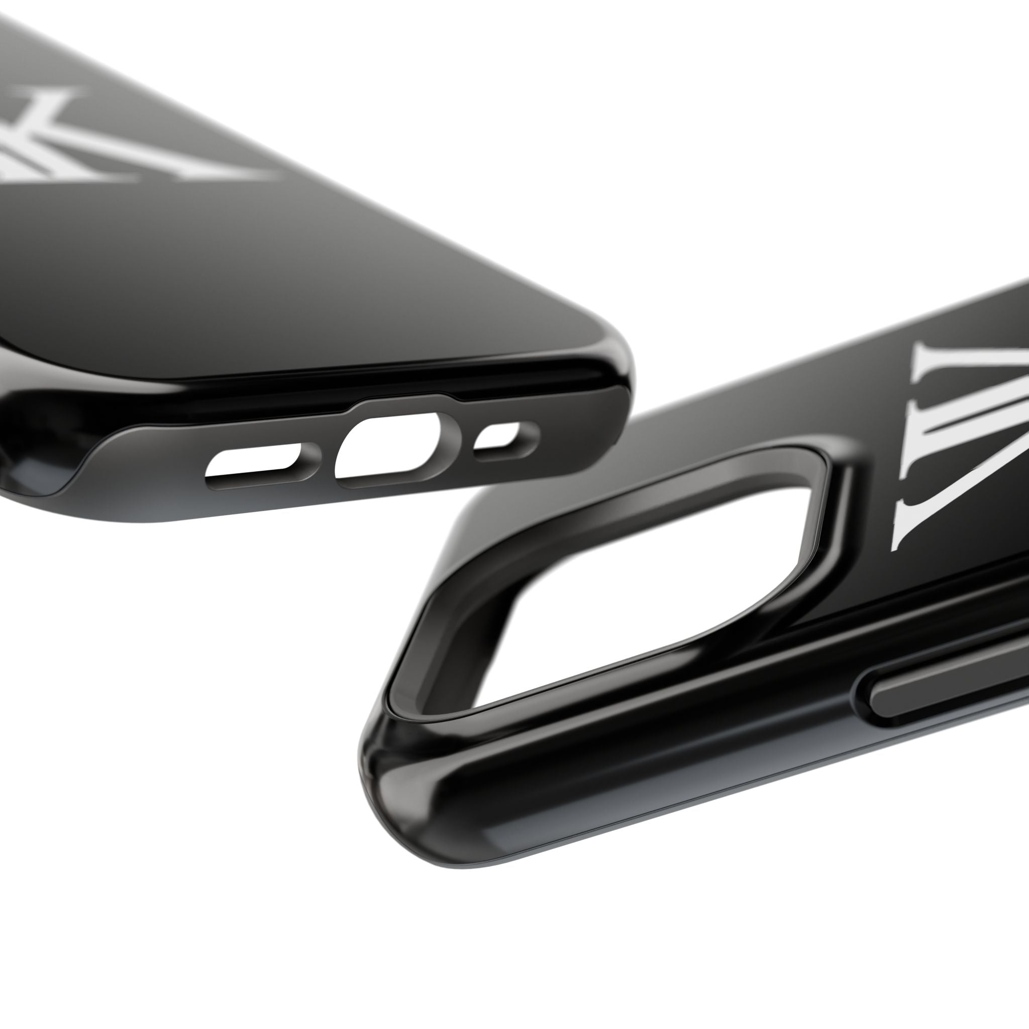 Magnetic Impact-Resistant BLACK Case with Bold KK Monogram