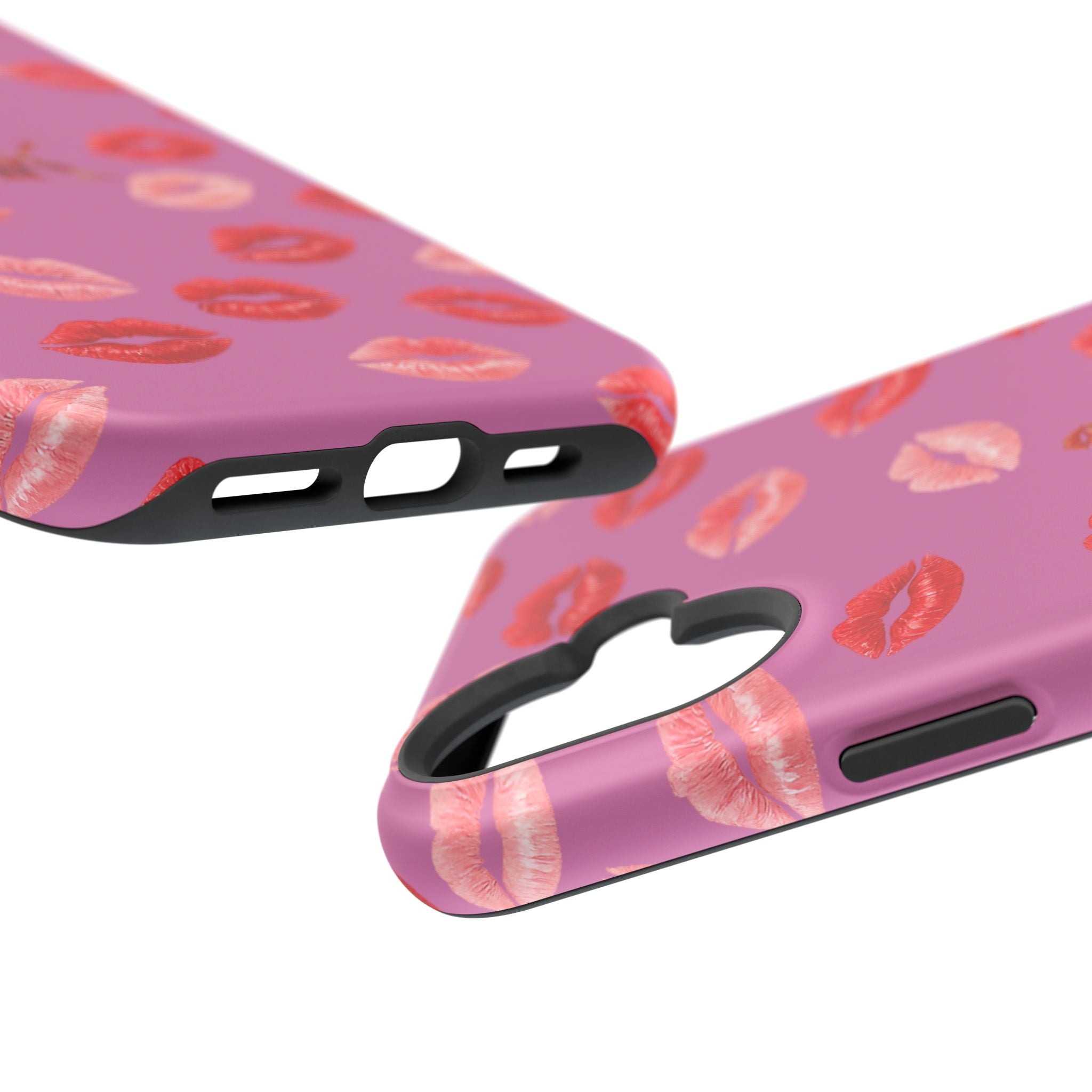 Psyche Collection Light Pink - Kiss Pattern Magnetic Impact Phone Case