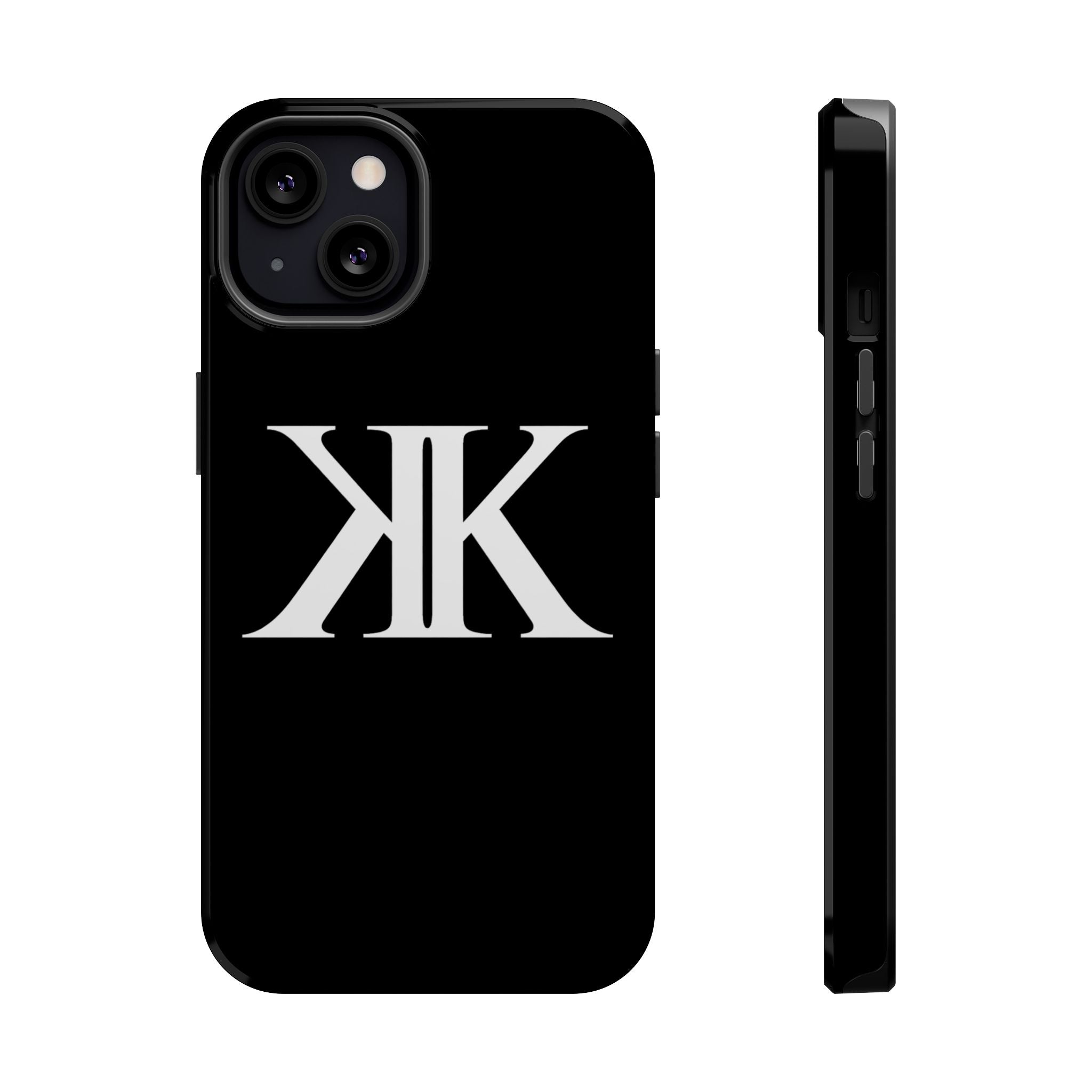 Magnetic Impact-Resistant BLACK Case with Bold KK Monogram
