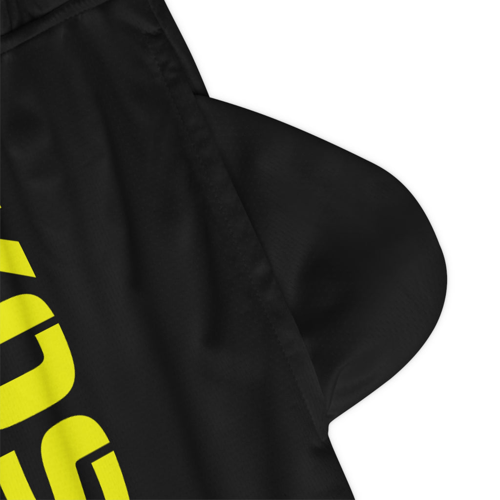 Kairos Kosmos Basketball Shorts BLACK — Bold 'KOSMOS' Graphic Athletic Shorts