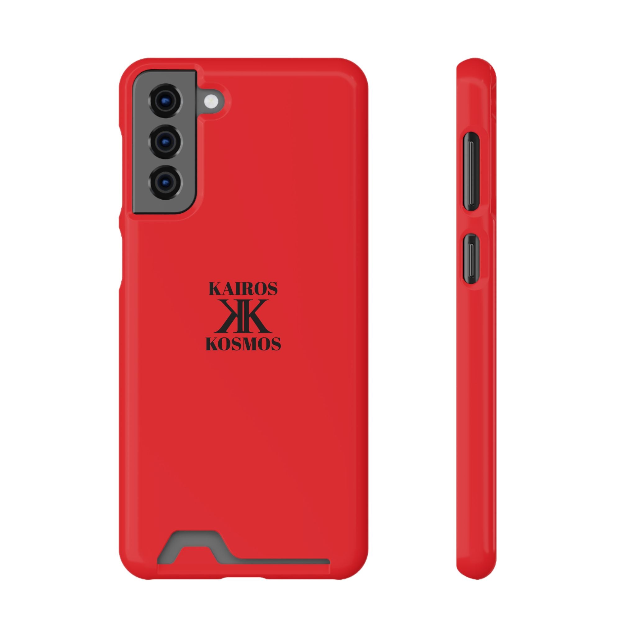 Kairos Kosmos RED Cardholder Phone Case — Slim Protective Wallet Case
