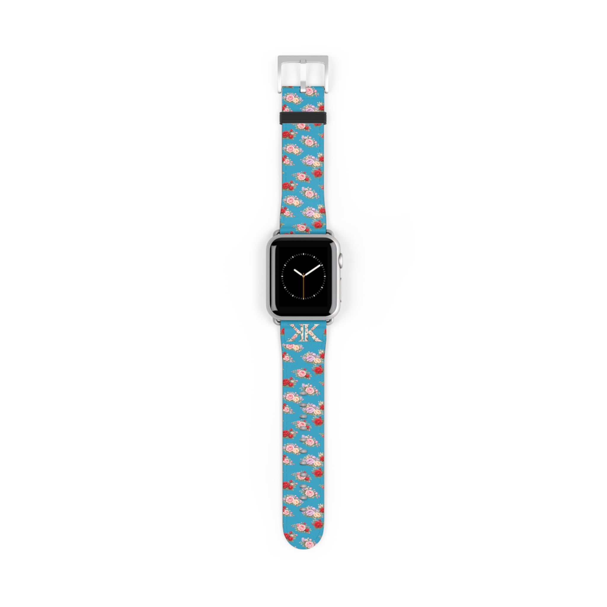 Anthos Collection Turquoise Floral Vintage Watch Band — Apple Watch Strap