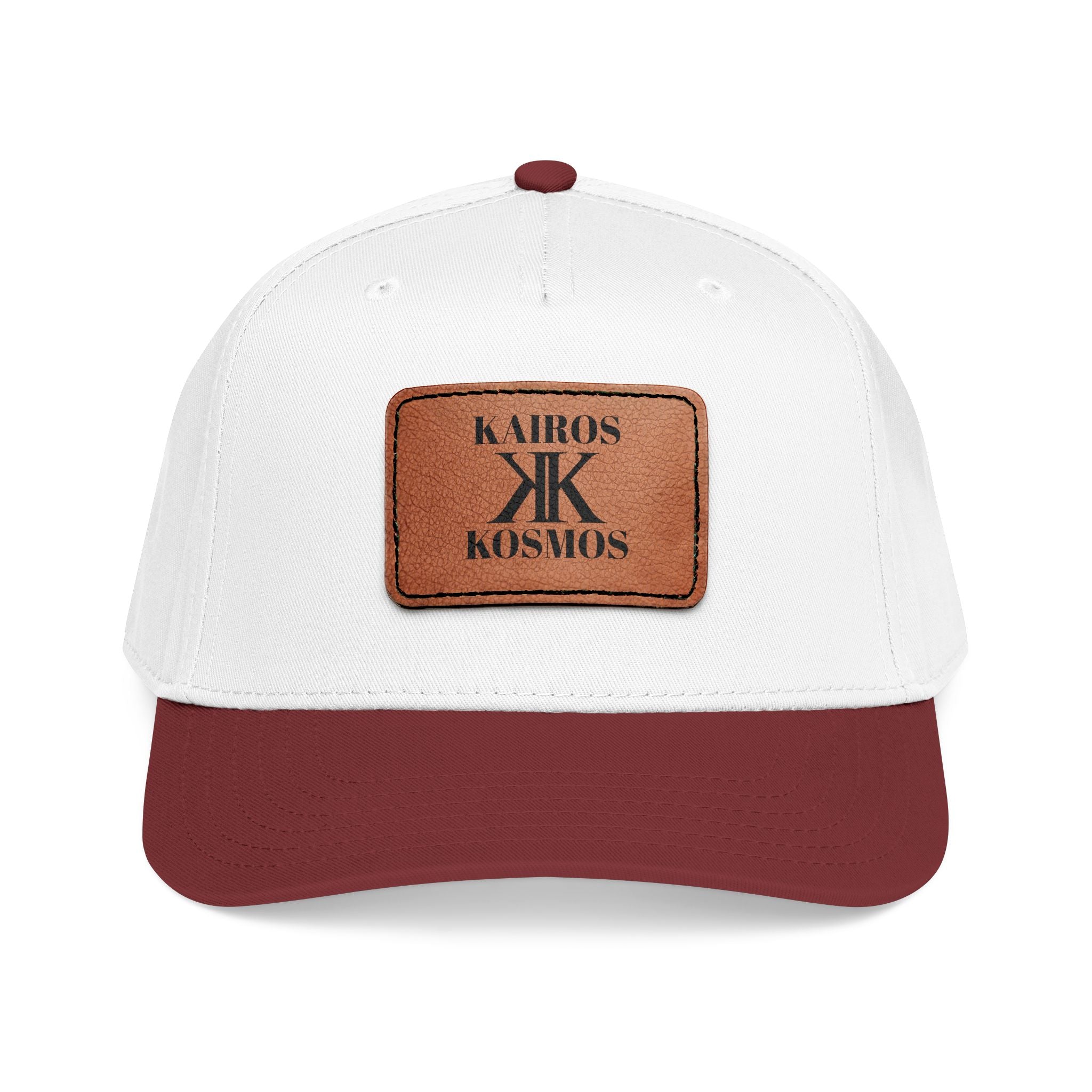 Leather Patch Baseball Cap — Kiros Kosmos Logo