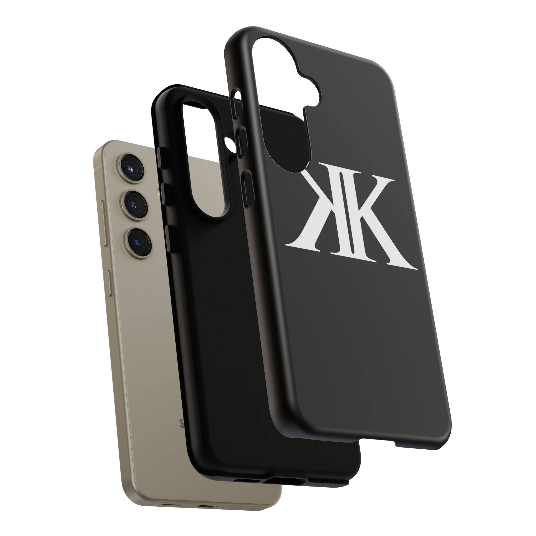 Monogram KK Phone Case BLACK — Tough Protective iPhone Cover