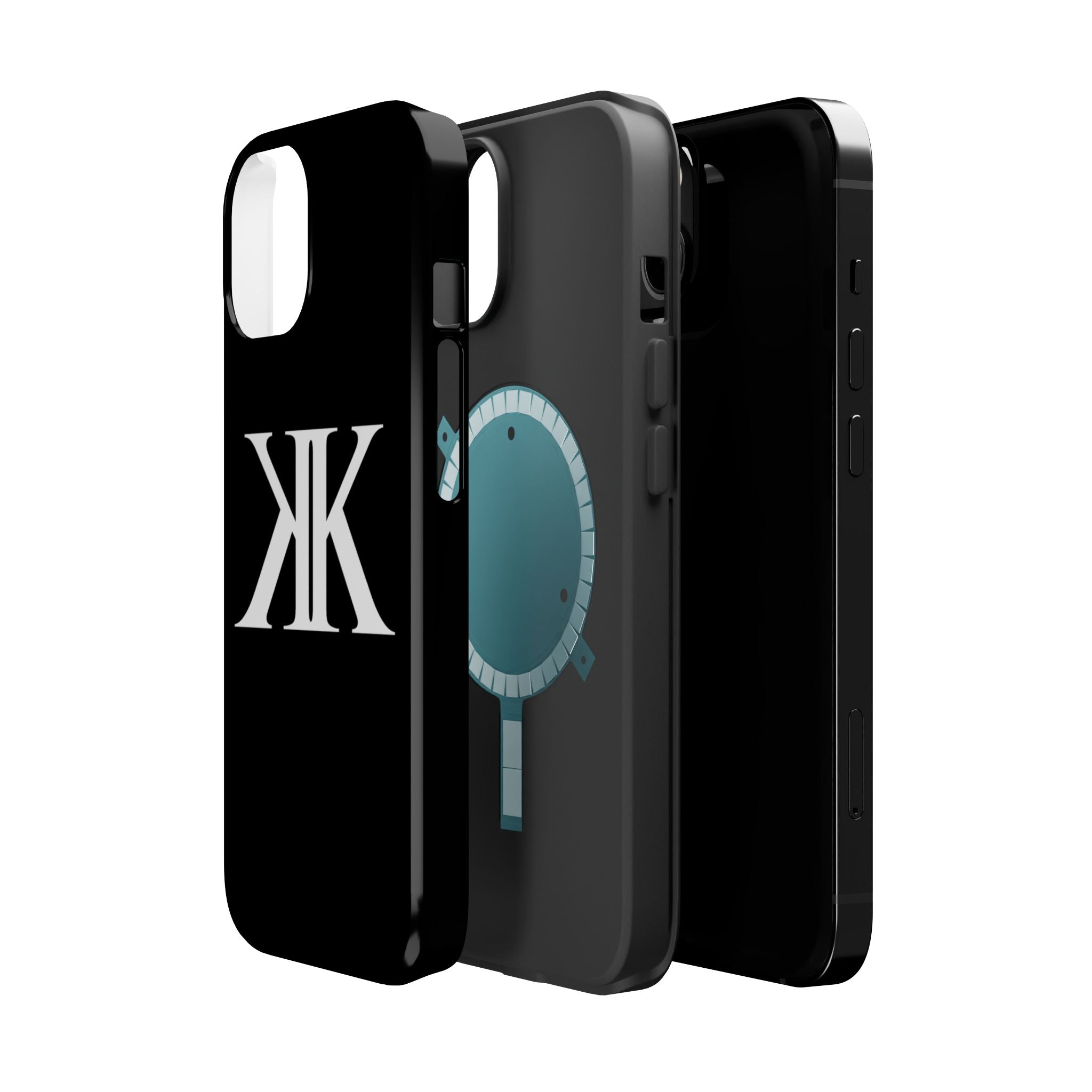Magnetic Impact-Resistant BLACK Case with Bold KK Monogram