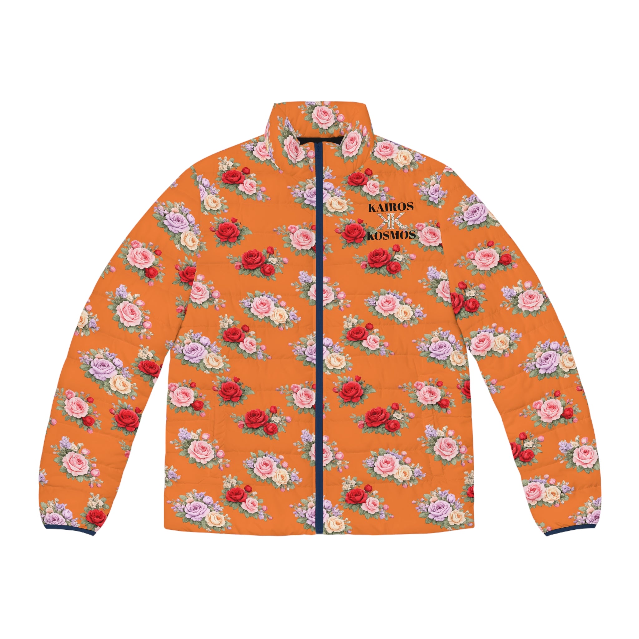 Anthos Collection Crusta Floral Puffer Jacket - Vintage Rose All-Over Print