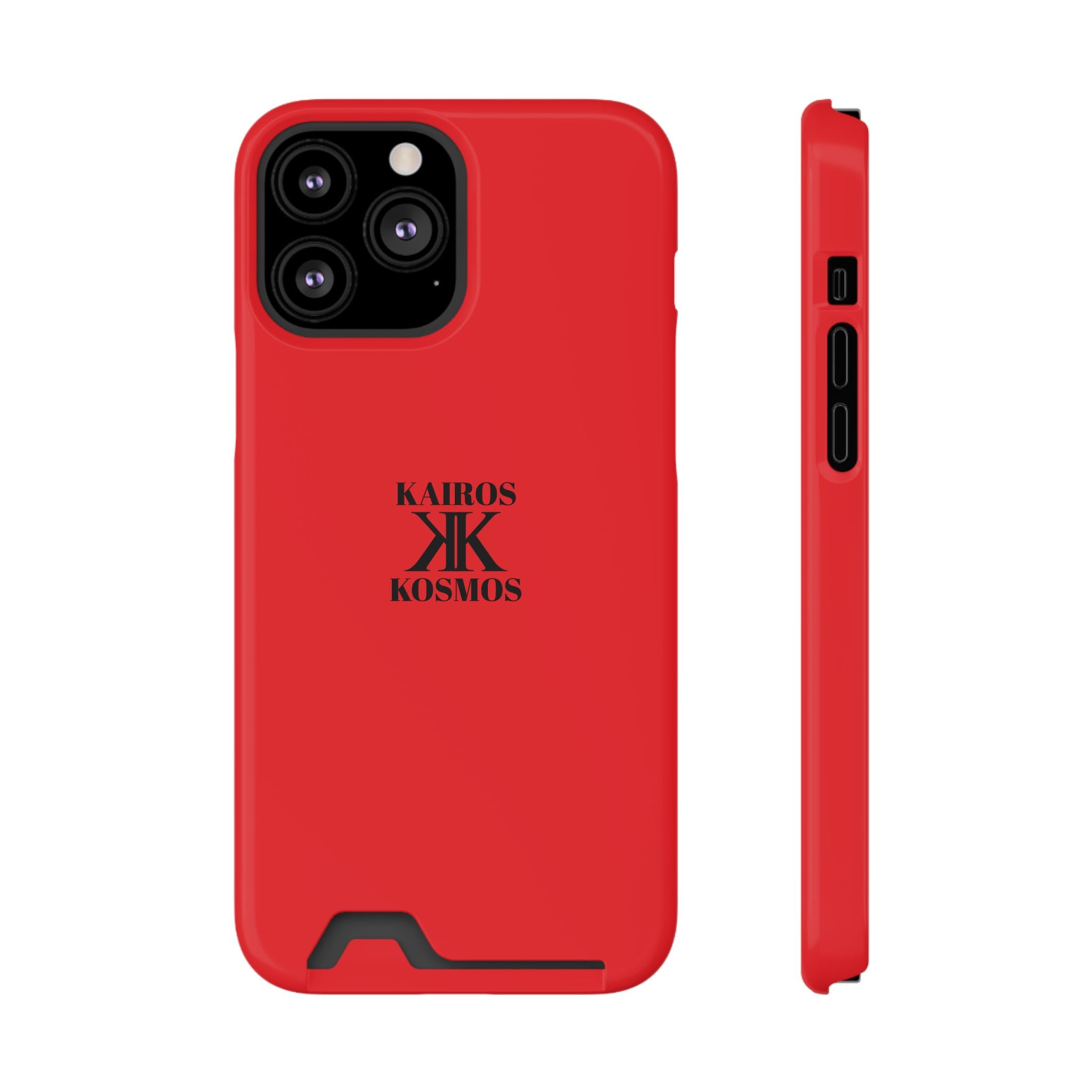Kairos Kosmos RED Cardholder Phone Case — Slim Protective Wallet Case