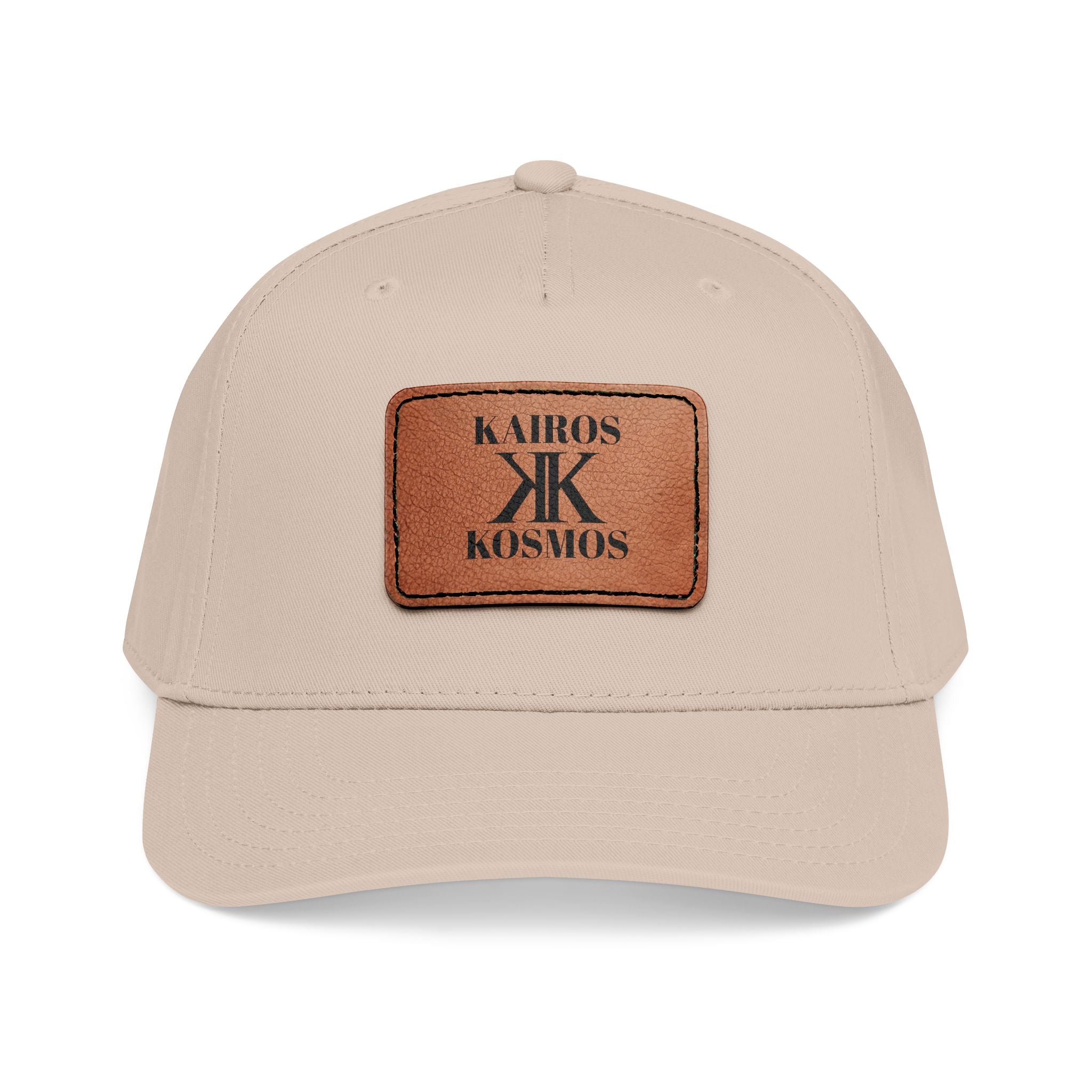 Leather Patch Baseball Cap — Kiros Kosmos Logo