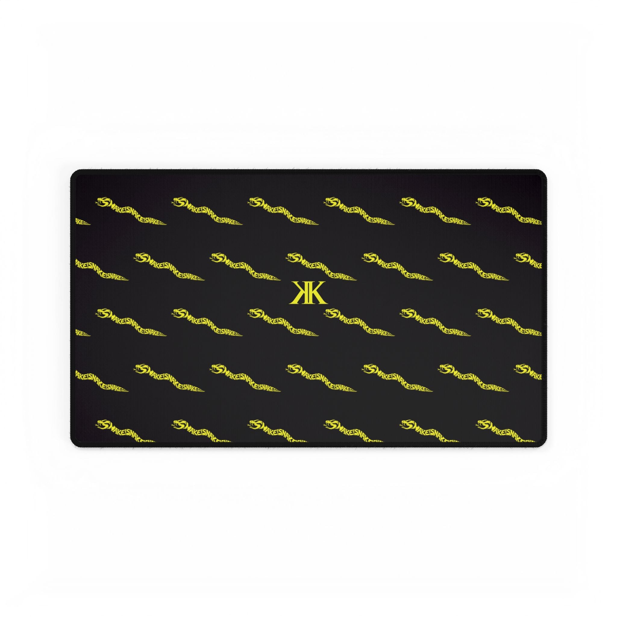 Aspis Collection Patterned Desk Mat — Sleek Gaming/Office Mousepad with 'KK' Monogram