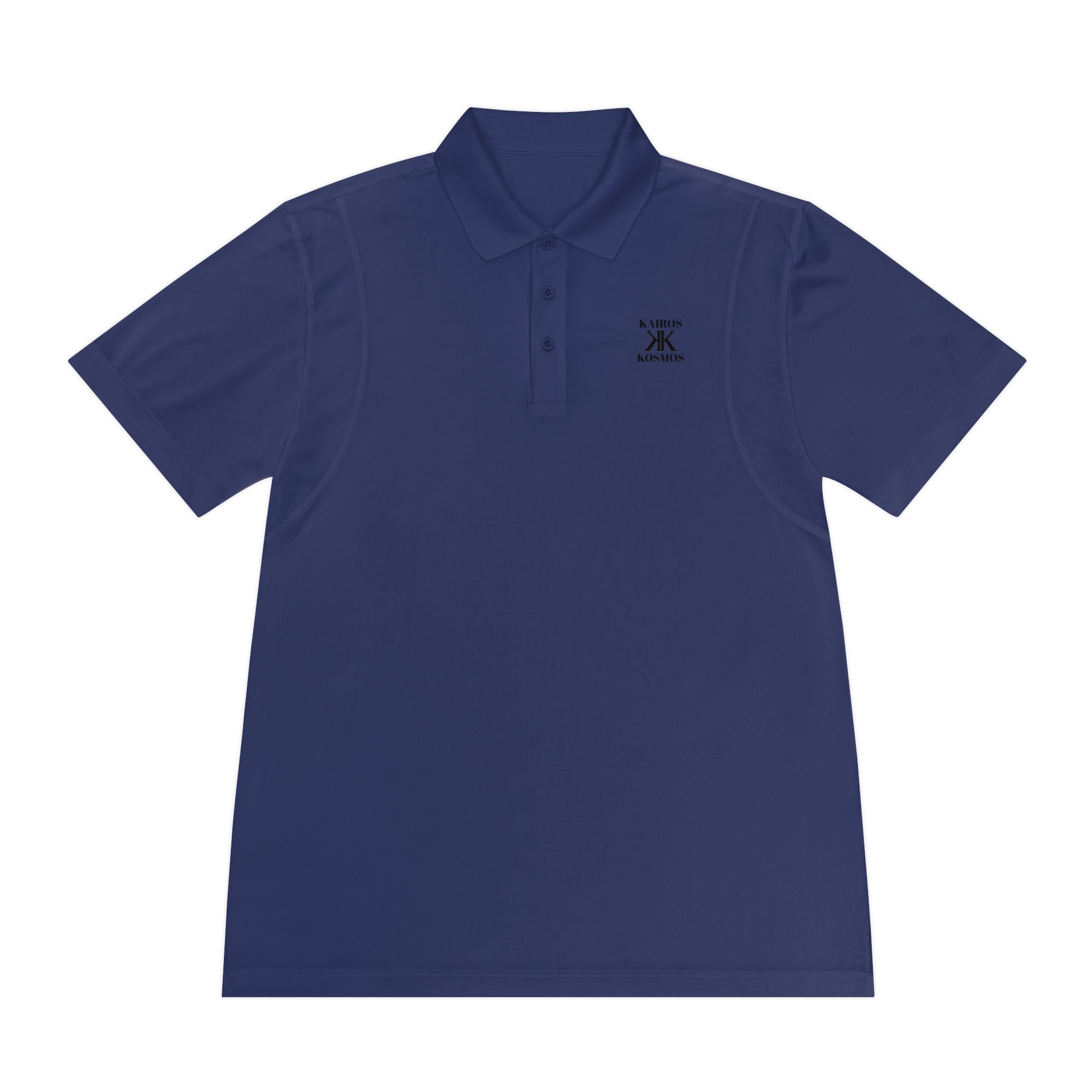 Classic Men’s Sport Polo — Minimalist Kairos Kosmos Logo Chest Shirt