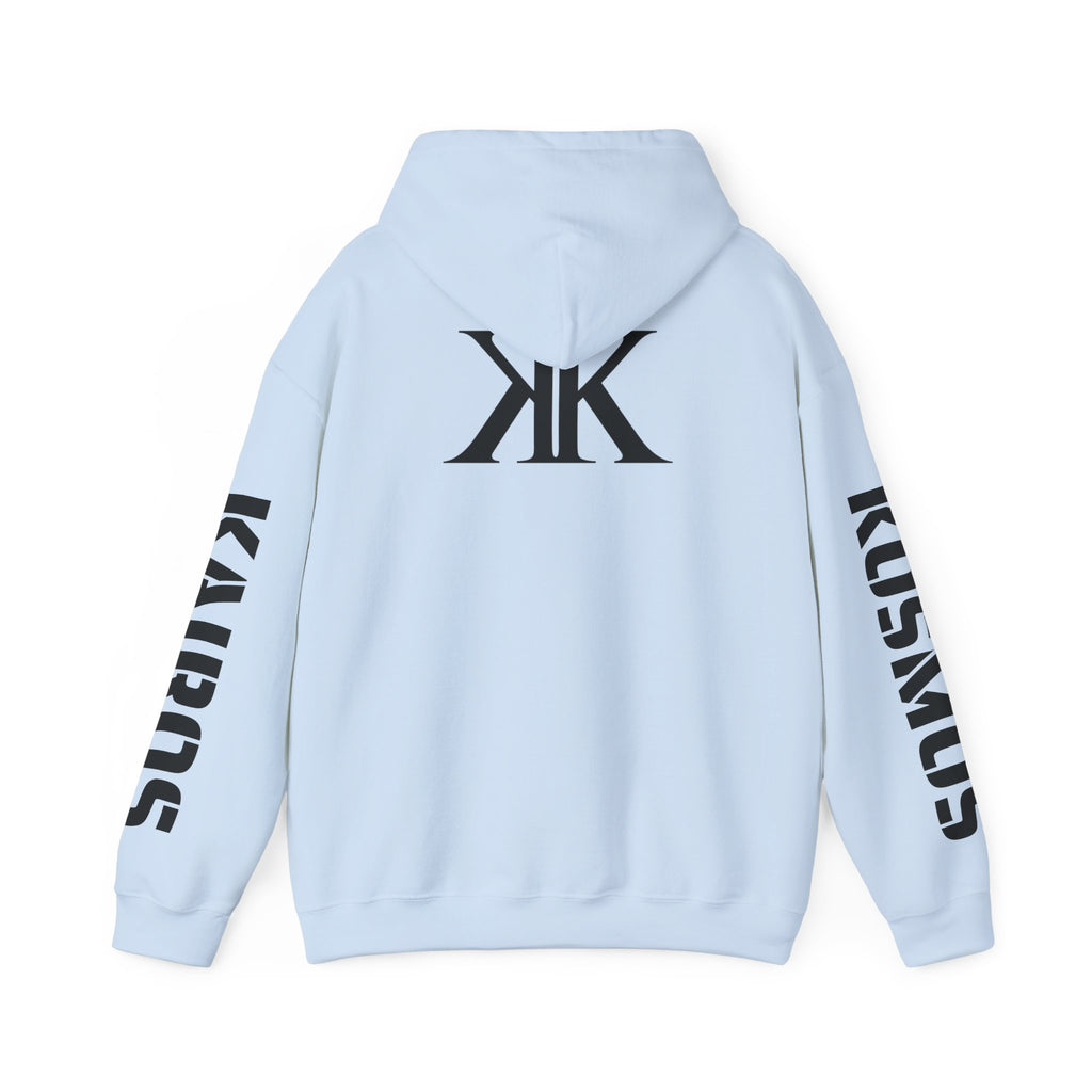 KAIROS KOSMOS Logo Hoodie — Minimalist Black Emblem Pullover