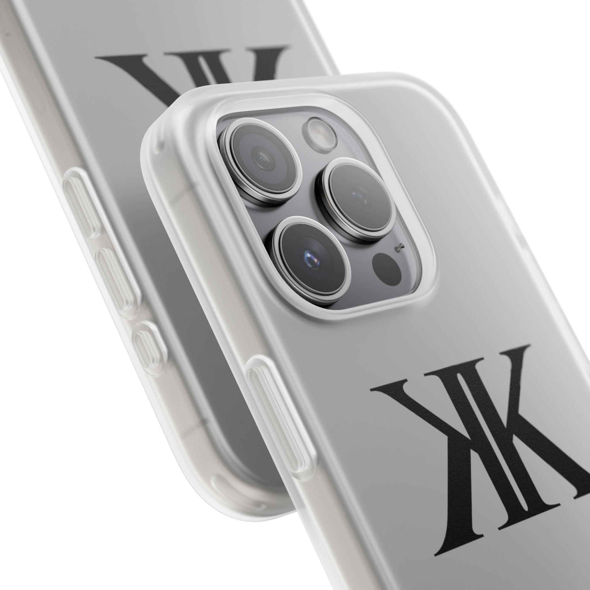 Monogram KK Phone Case — Minimalist Black Logo Flexi Case