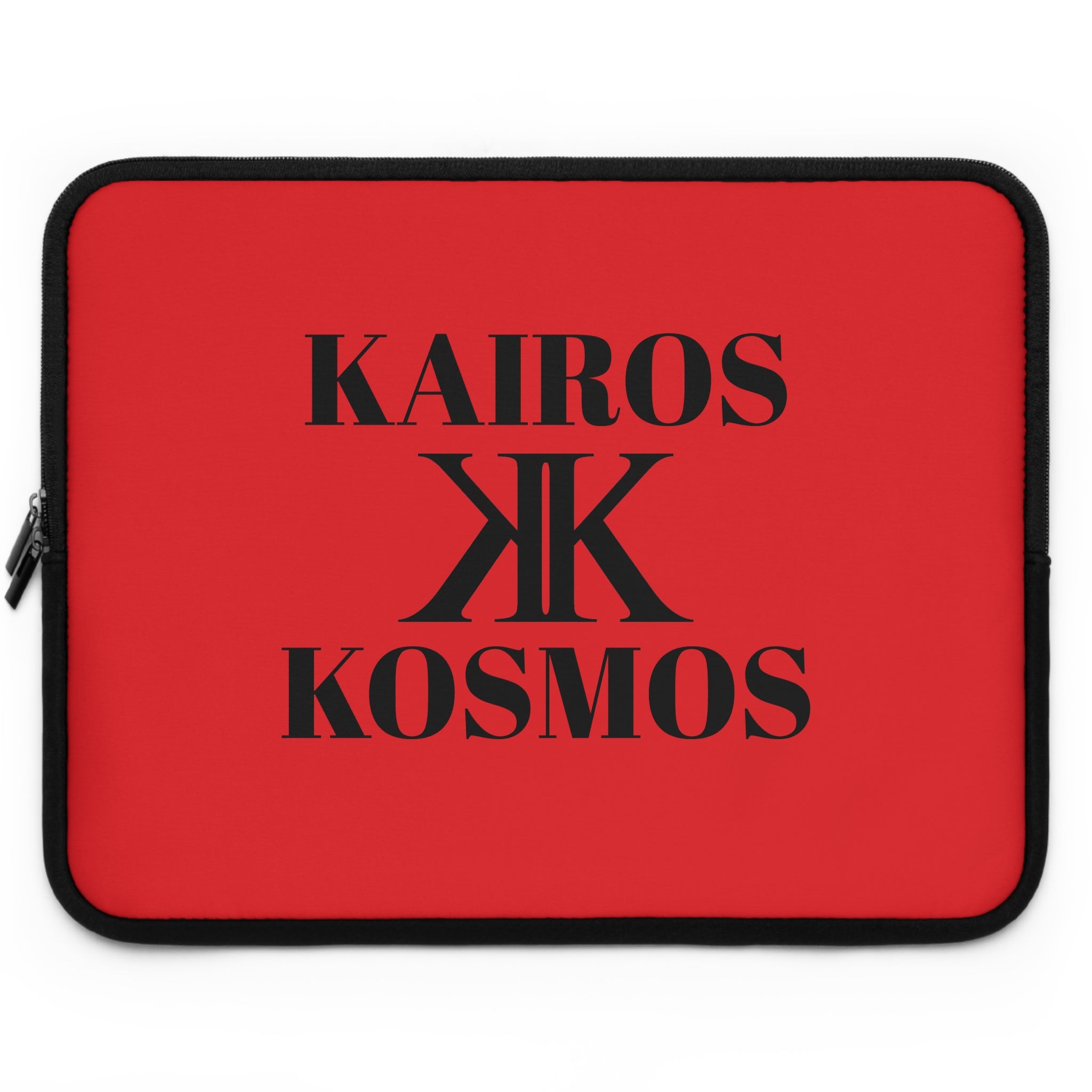 Kairos Kosmos RED Laptop Sleeve — Minimalist Monogram Protective Case
