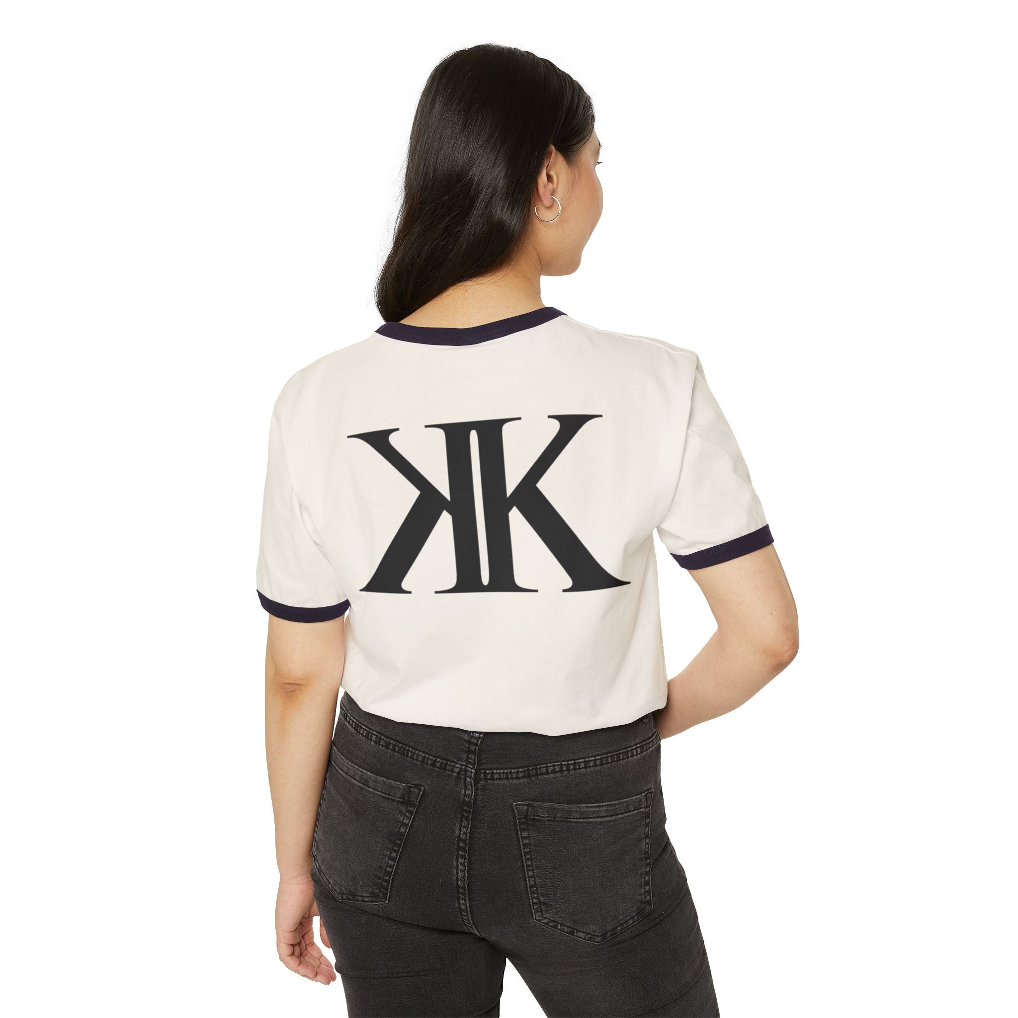 Vintage K Mirror Logo Ringer Uni Sex T-Shirt