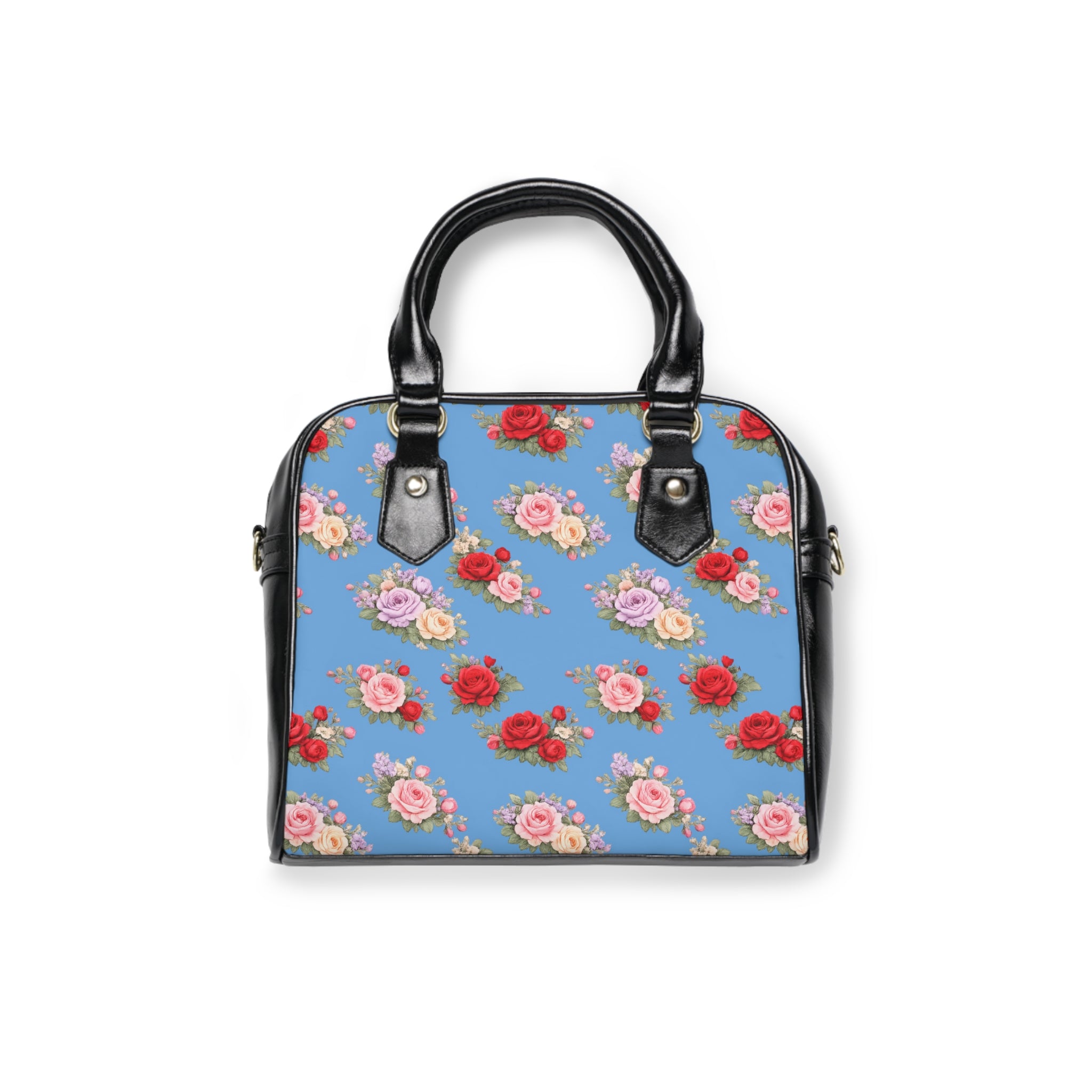 Anthos Collection Light Blue Vintage Floral 'Kairos Kosmos' Shoulder Handbag