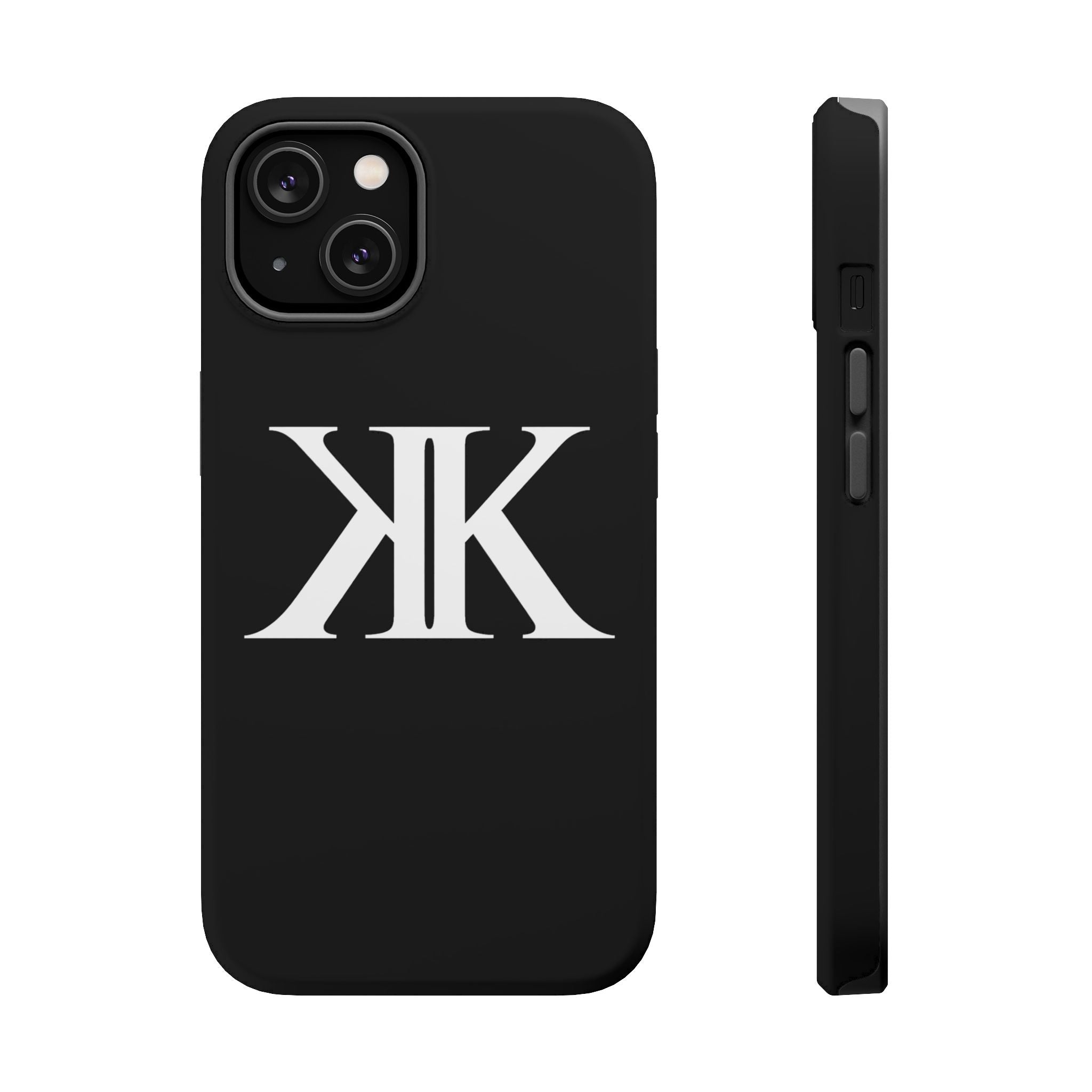Magnetic Impact-Resistant BLACK Case with Bold KK Monogram