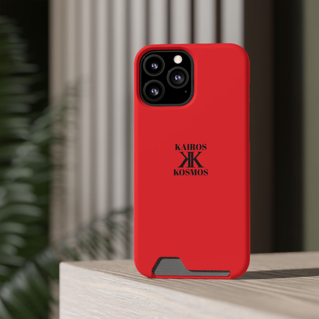 Kairos Kosmos RED Cardholder Phone Case — Slim Protective Wallet Case