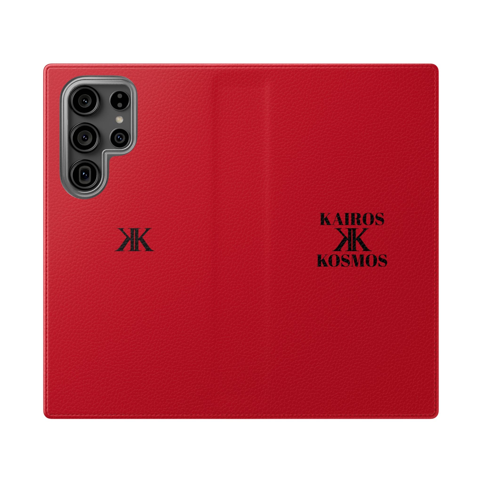 Kairos Kosmos Logo RED Flip Phone Case