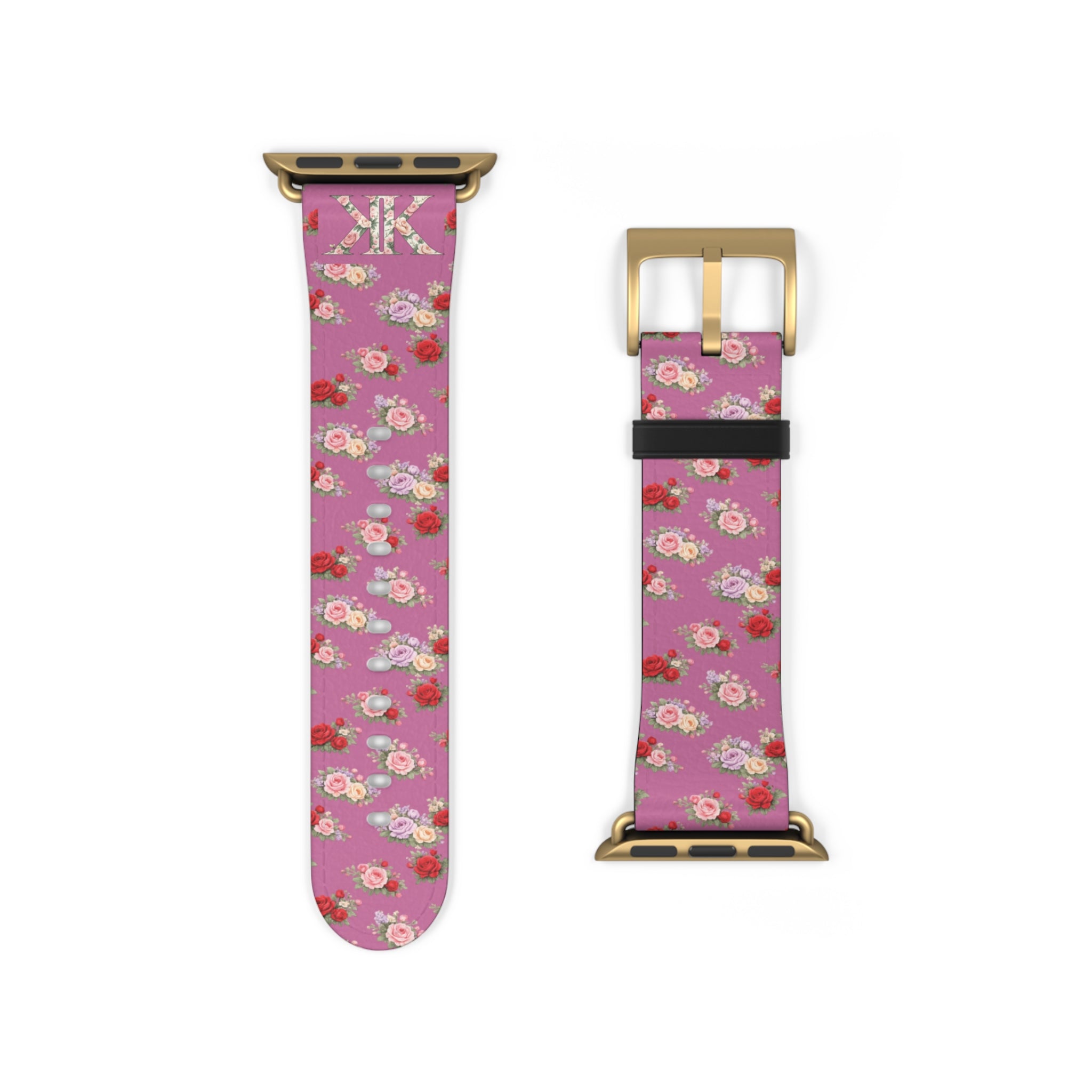 Anthos Collection Light Pink Floral Vintage Watch Band — Apple Watch Strap