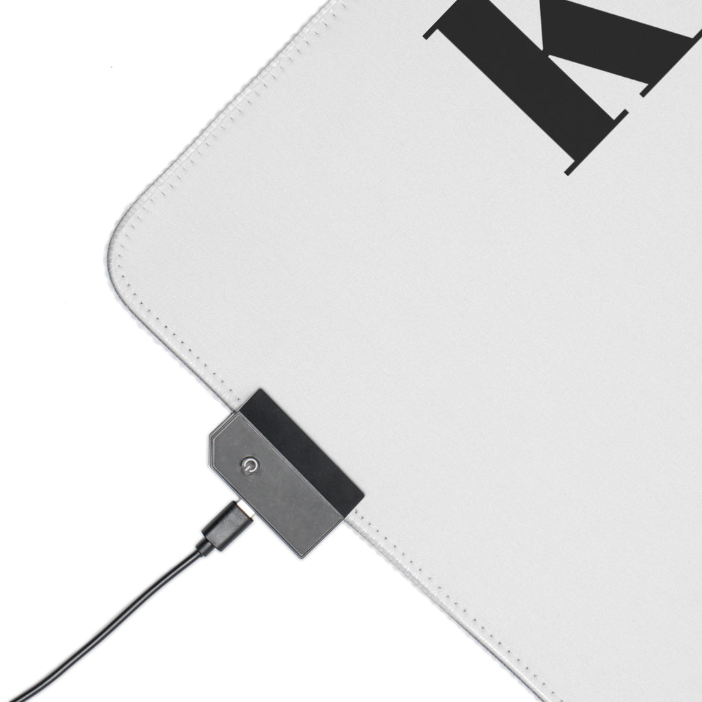 LED Gaming Mouse Pad — Kairos Kosmos Logo RGB Desk Mat