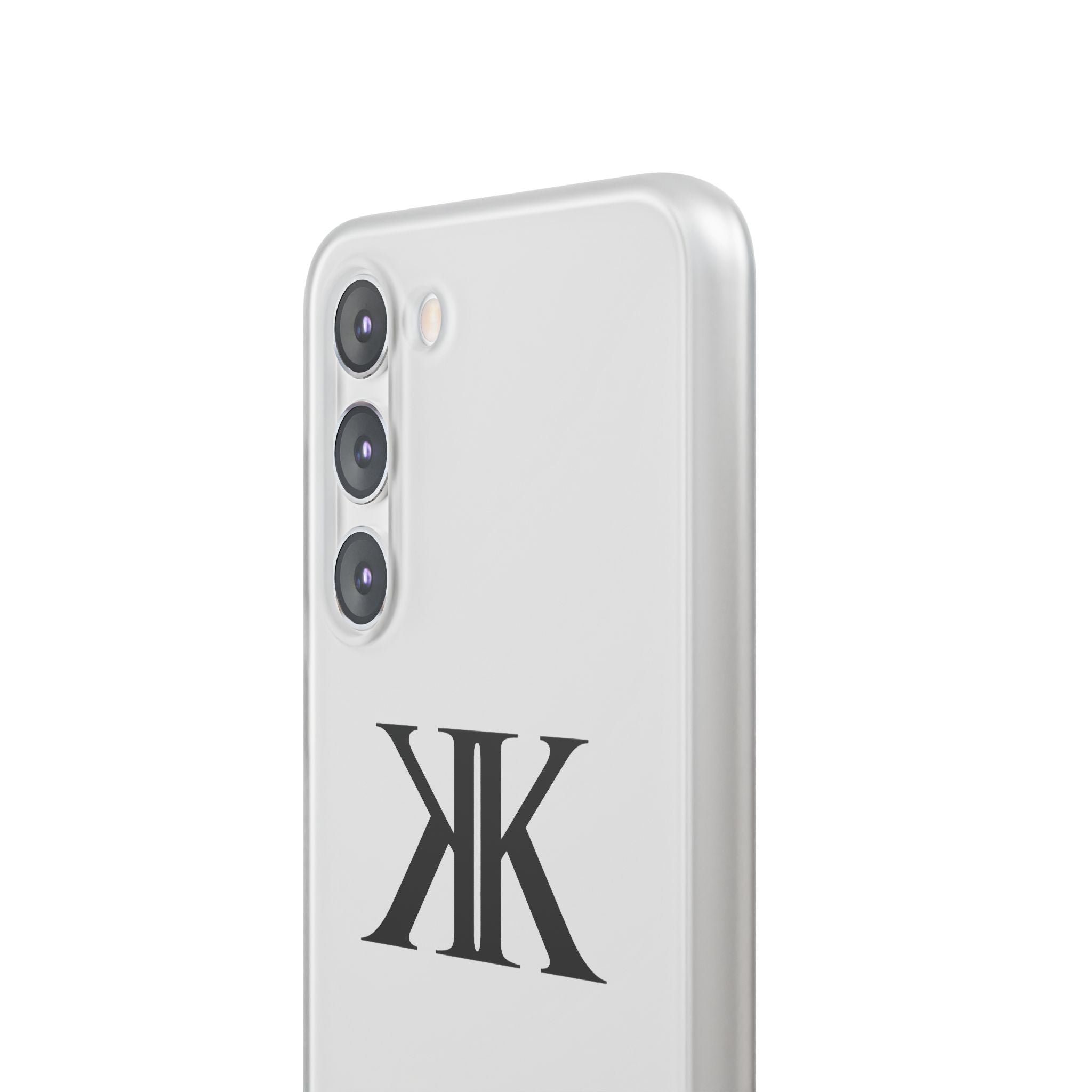 Monogram KK Phone Case — Minimalist Black Logo Flexi Case