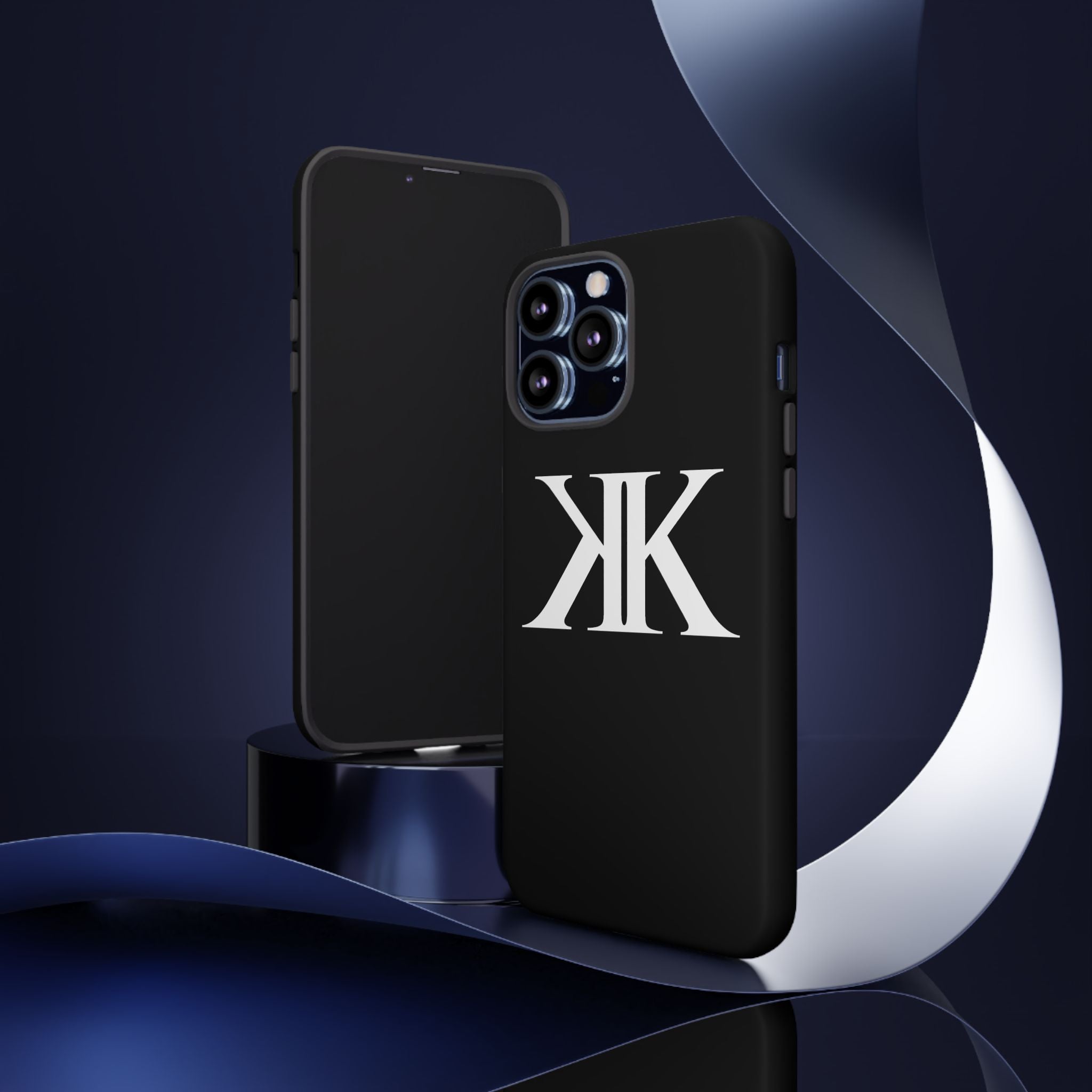 Monogram KK Phone Case BLACK — Tough Protective iPhone Cover