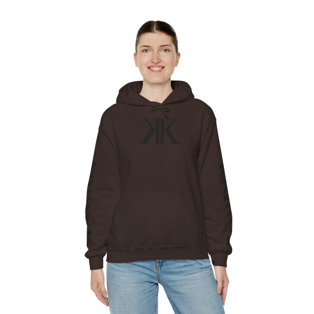 KAIROS KOSMOS Logo Hoodie — Minimalist Black Emblem Pullover