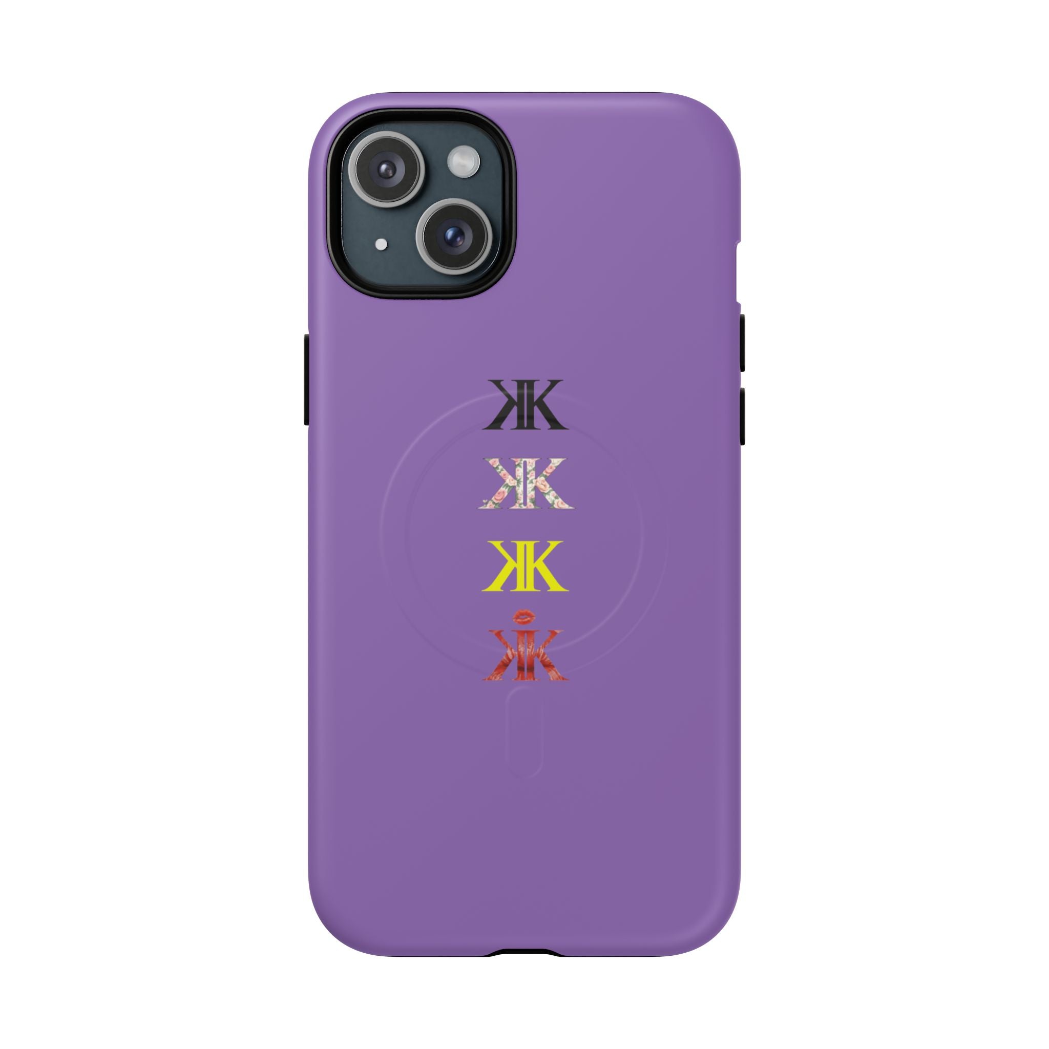 Sigil Collection Light Purple Phone Case — Minimalist Monogram Stack Tough Magnetic Case