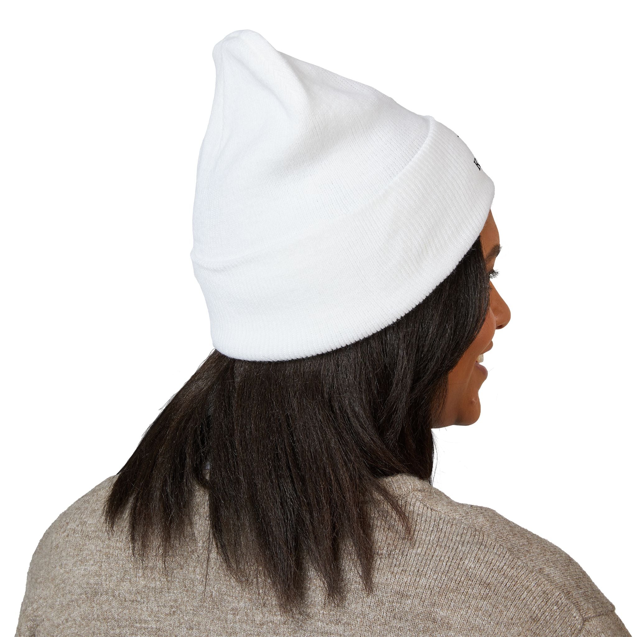 Kairos Kosmos Embroidered Cuffed Beanie — Minimal Logo Knit Hat