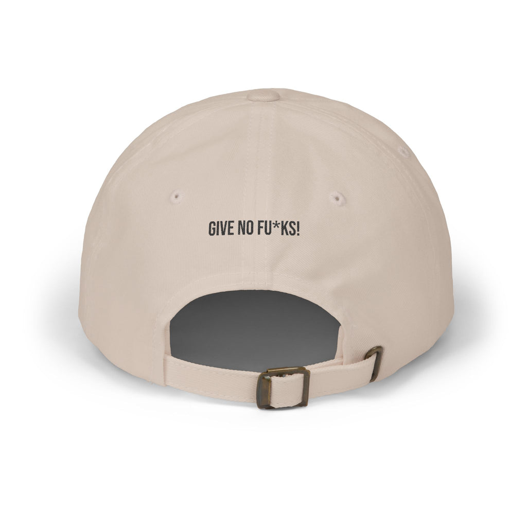 Kairos Kosmos Embroidered Cap — "Give No F**ks" Back Text