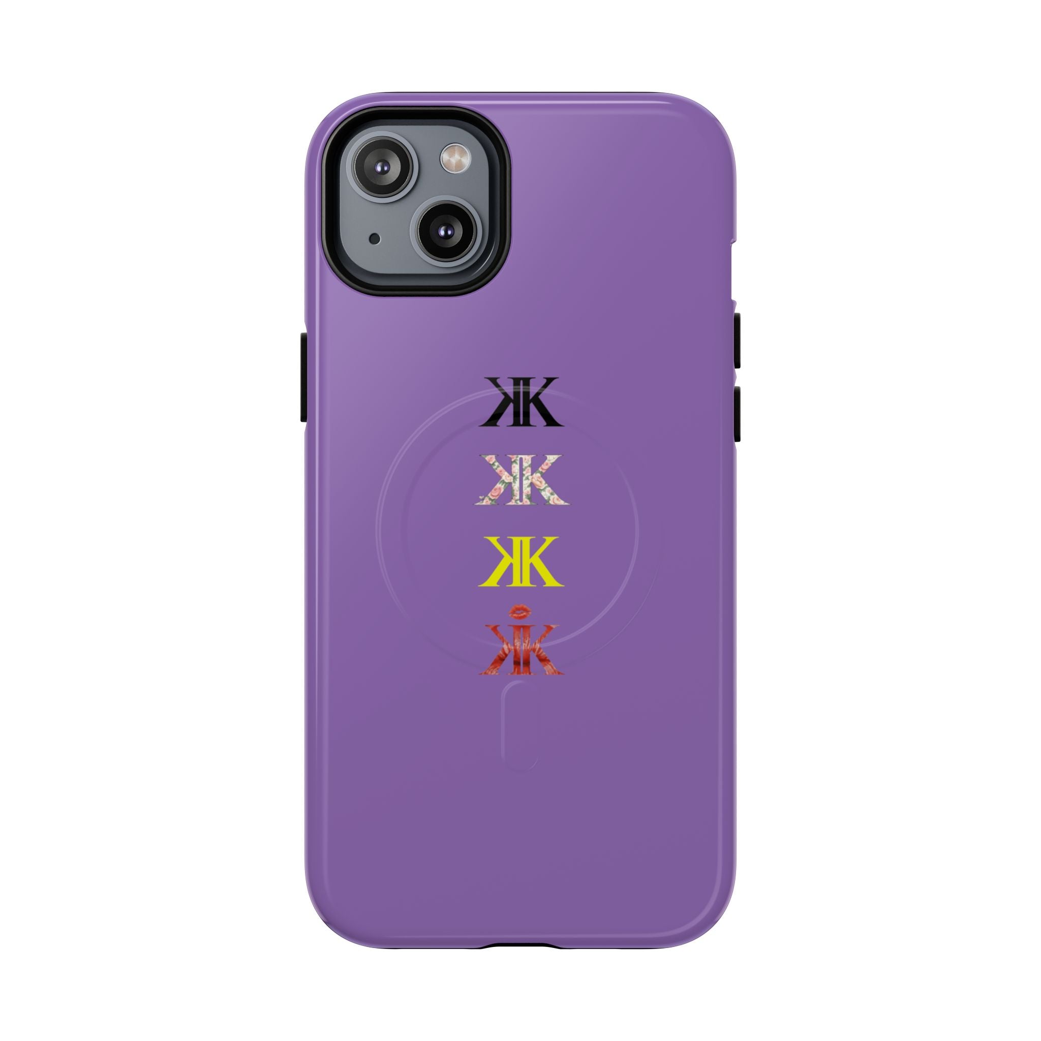Sigil Collection Light Purple Phone Case — Minimalist Monogram Stack Tough Magnetic Case
