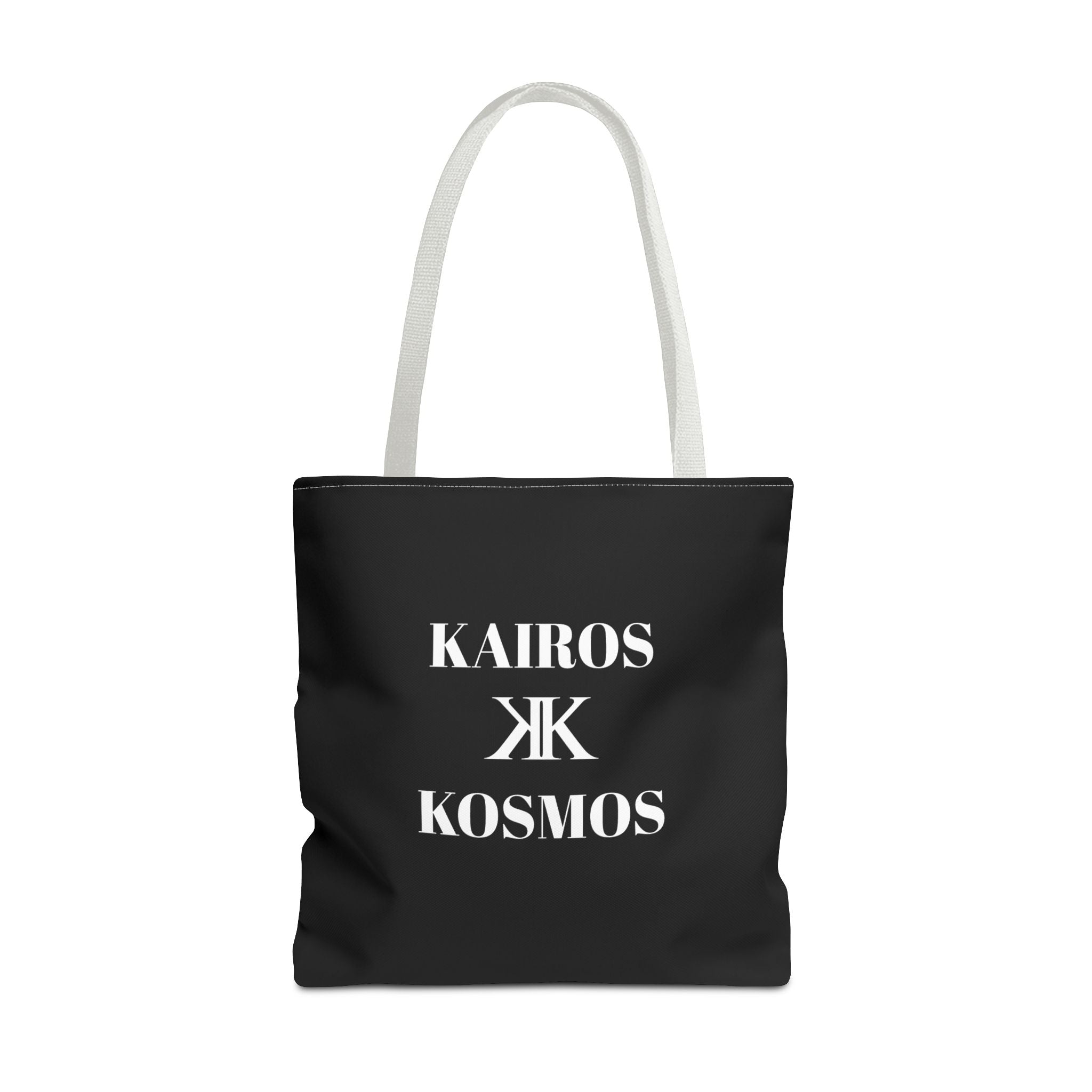 Kairos Kosmos BLACK Tote Bag – Minimalist Monogram Tote