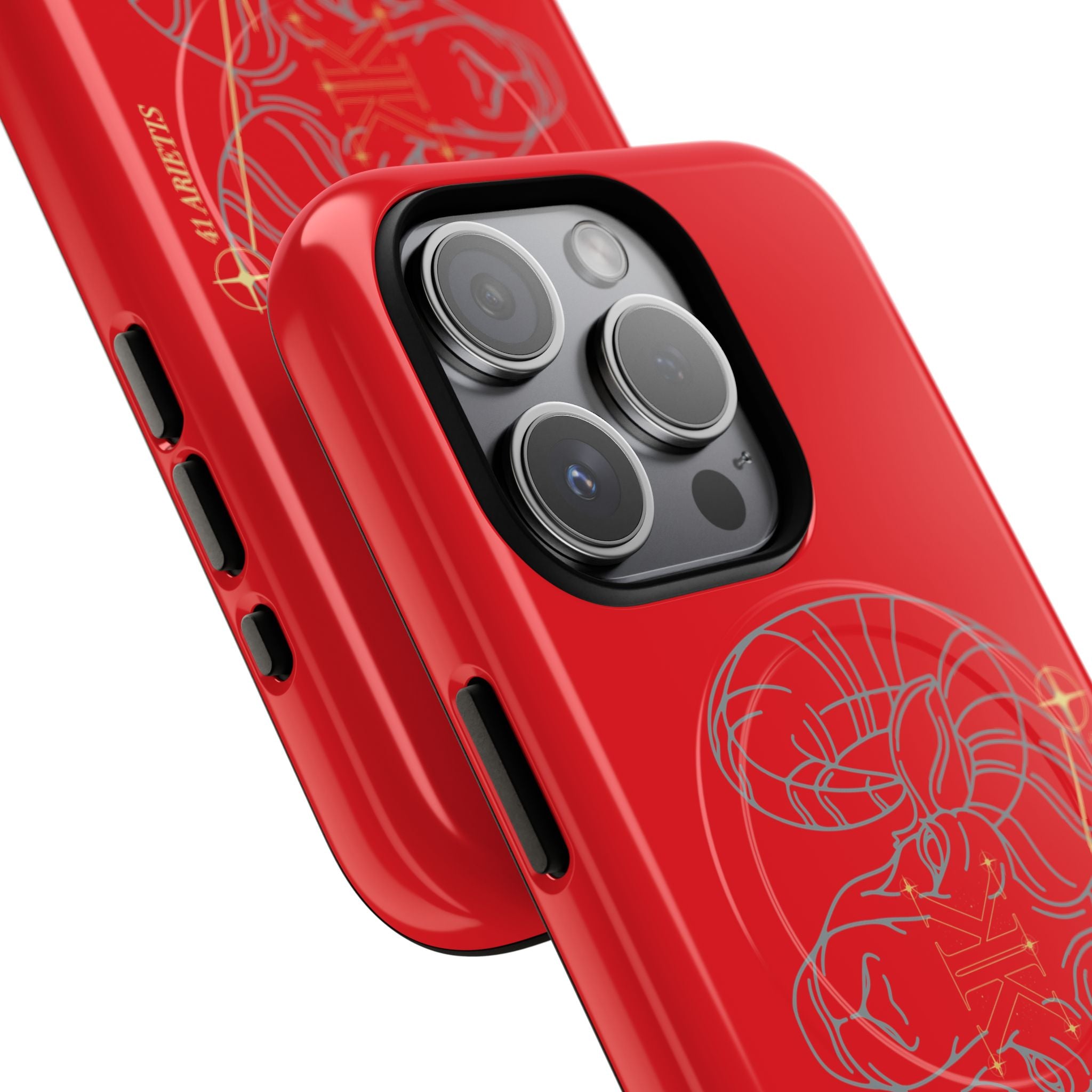 Aether Collection RED Aries Tough Magnetic Phone Case — Minimal Zodiac Design