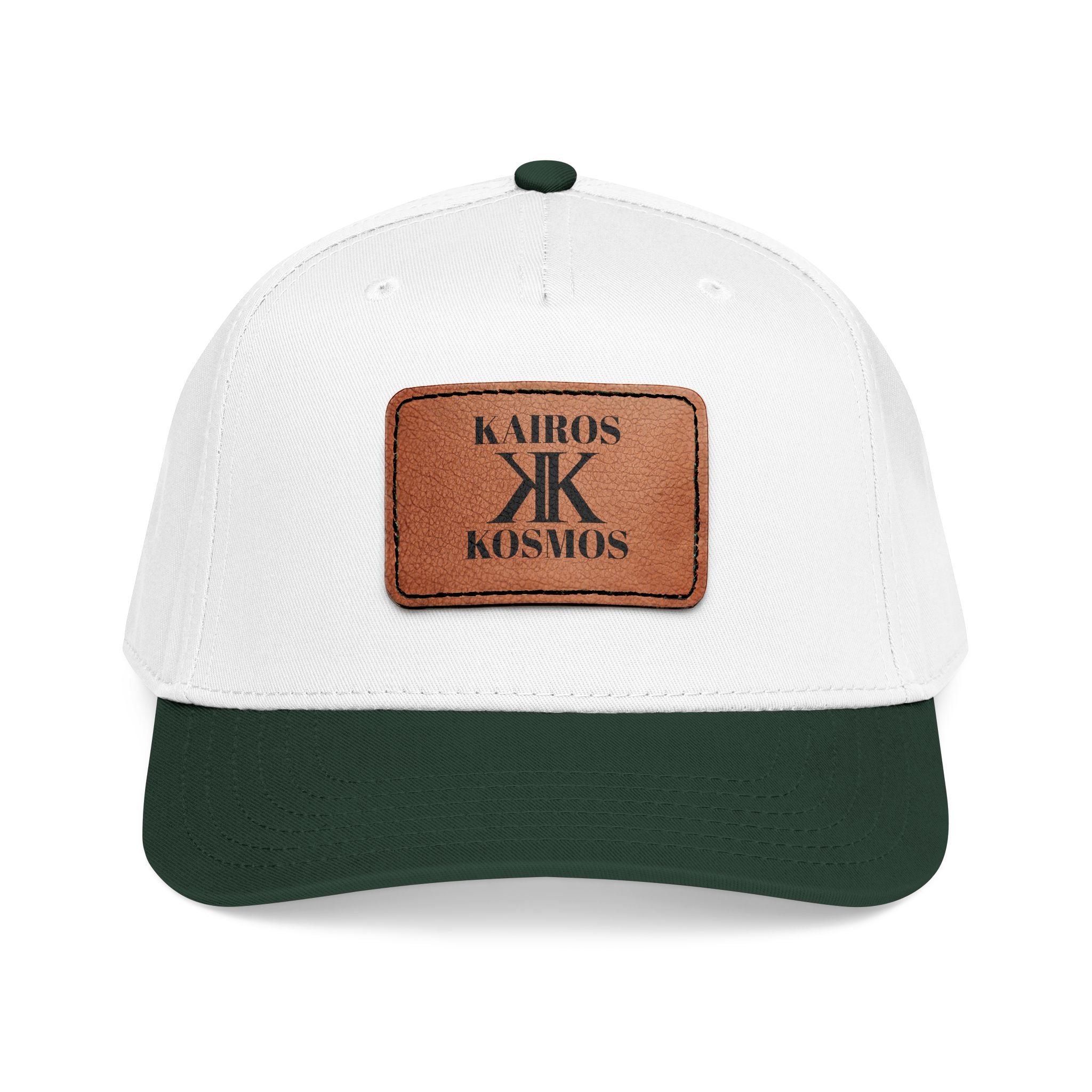 Leather Patch Baseball Cap — Kiros Kosmos Logo