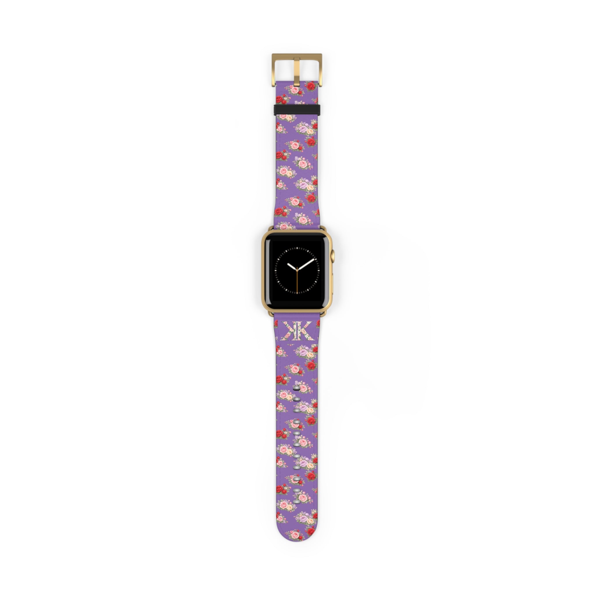 Anthos Collection Light Purple Floral Vintage Watch Band —  Apple Watch Strap