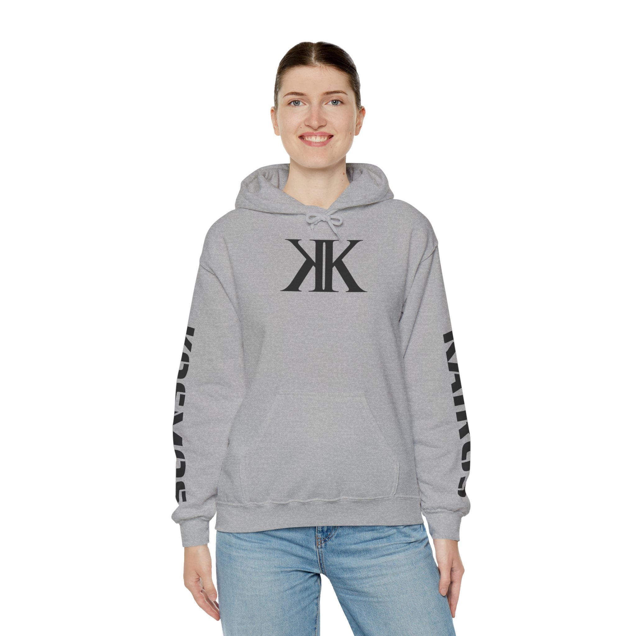 KAIROS KOSMOS Logo Hoodie — Minimalist Black Emblem Pullover