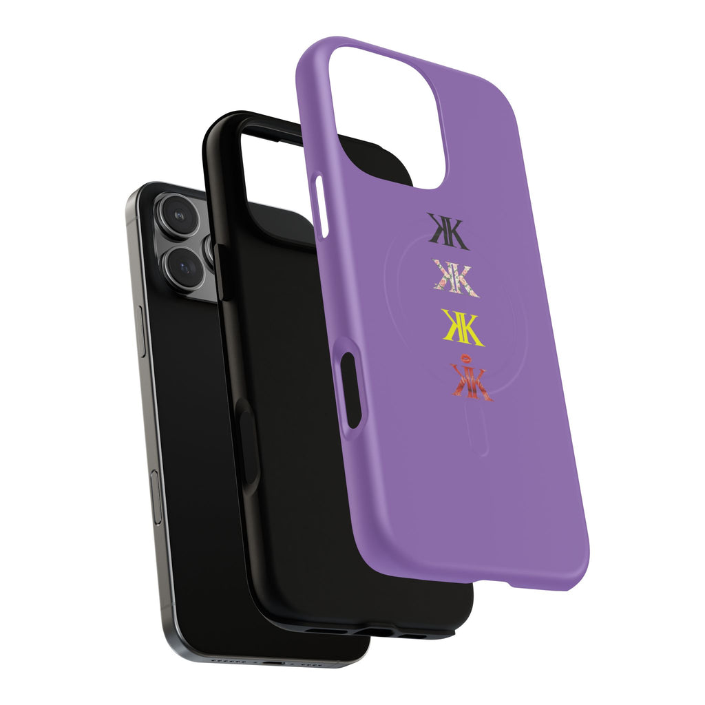 Sigil Collection Light Purple Phone Case — Minimalist Monogram Stack Tough Magnetic Case