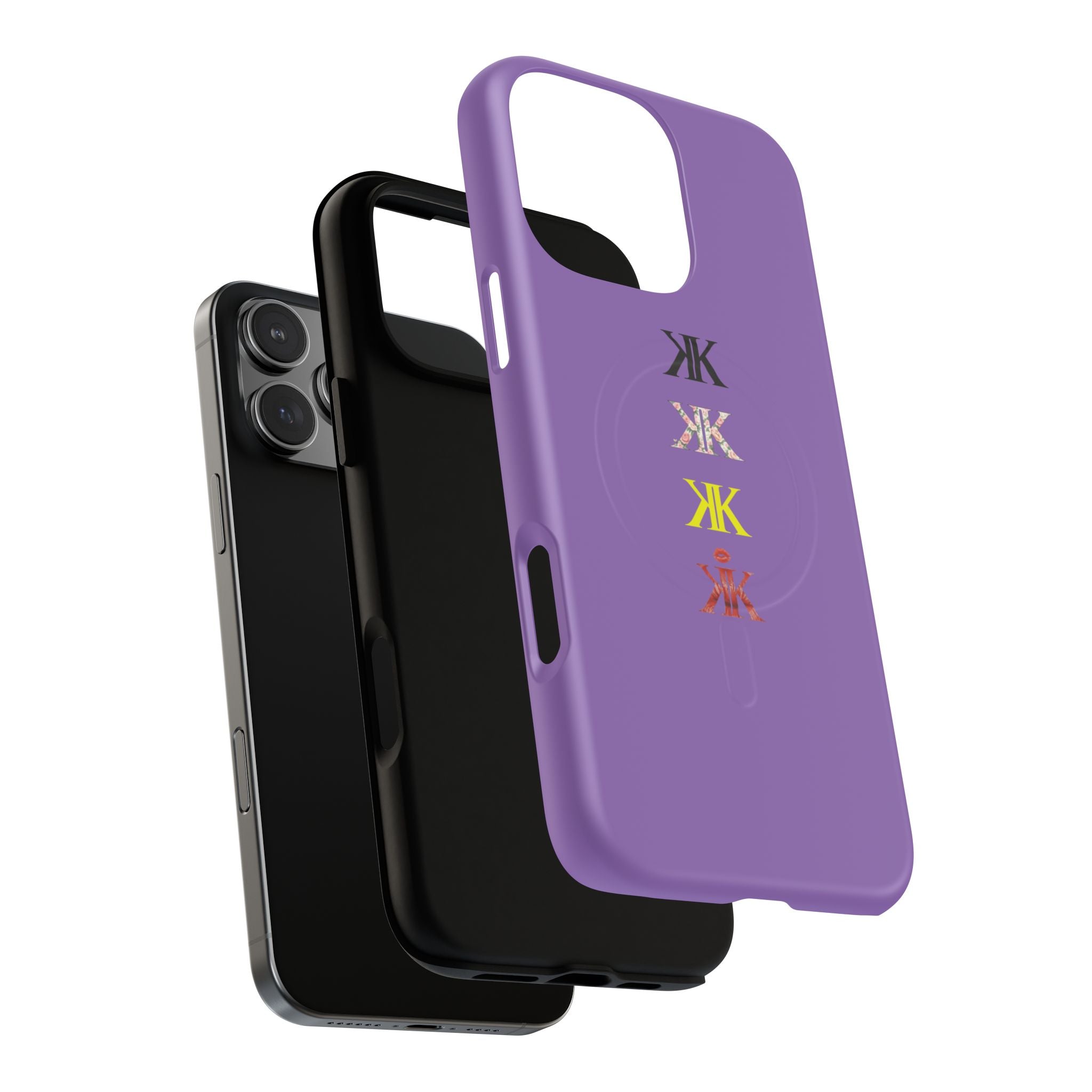 Sigil Collection Light Purple Phone Case — Minimalist Monogram Stack Tough Magnetic Case